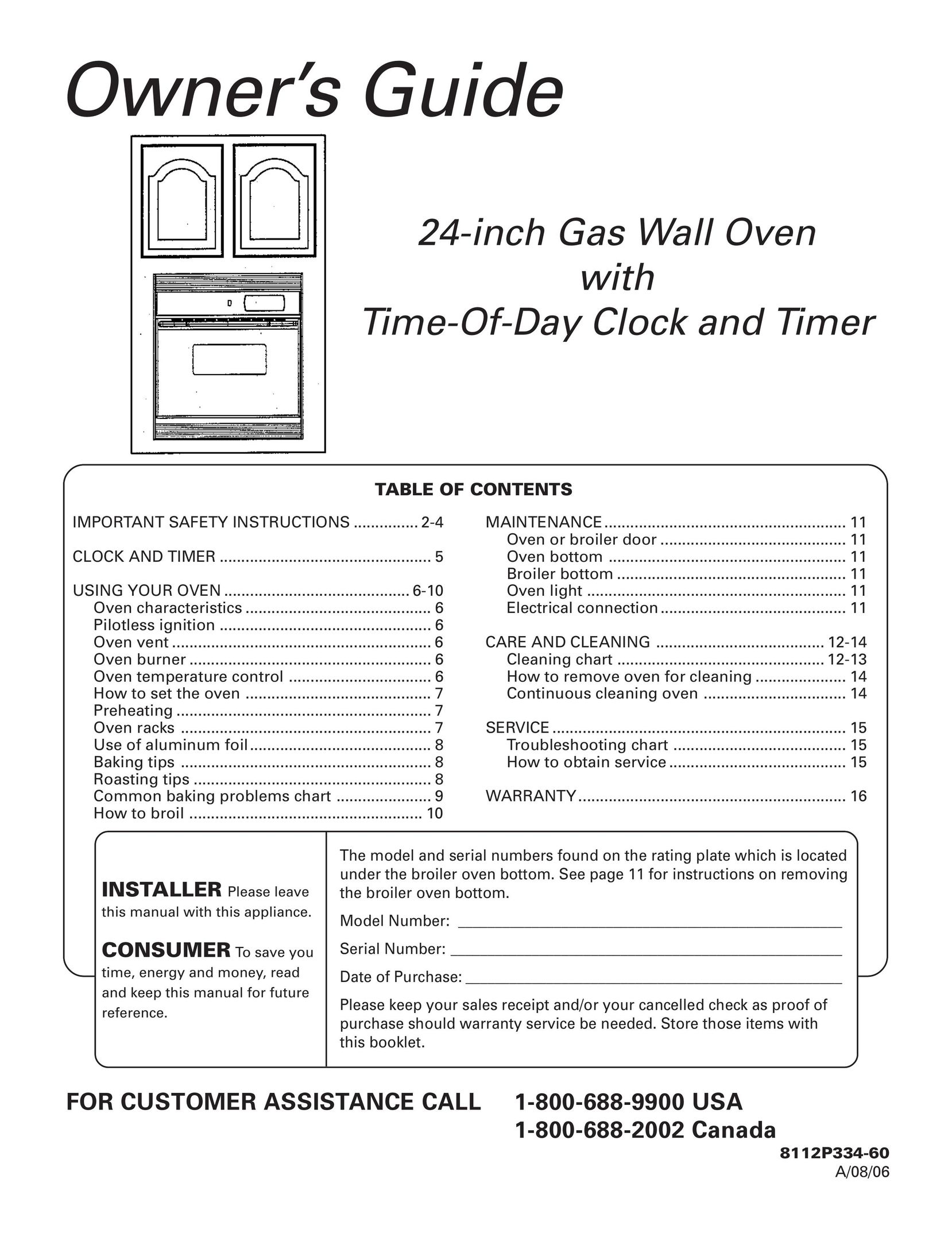 Magic Chef 9122 Gas Oven User Manual