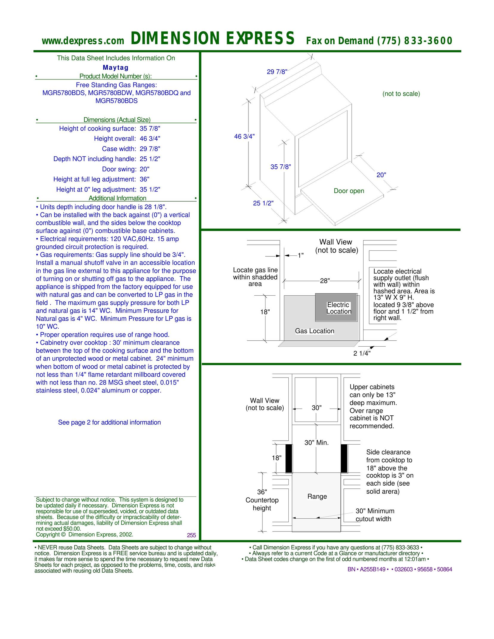 Maytag MGR5780BDQ Oven User Manual