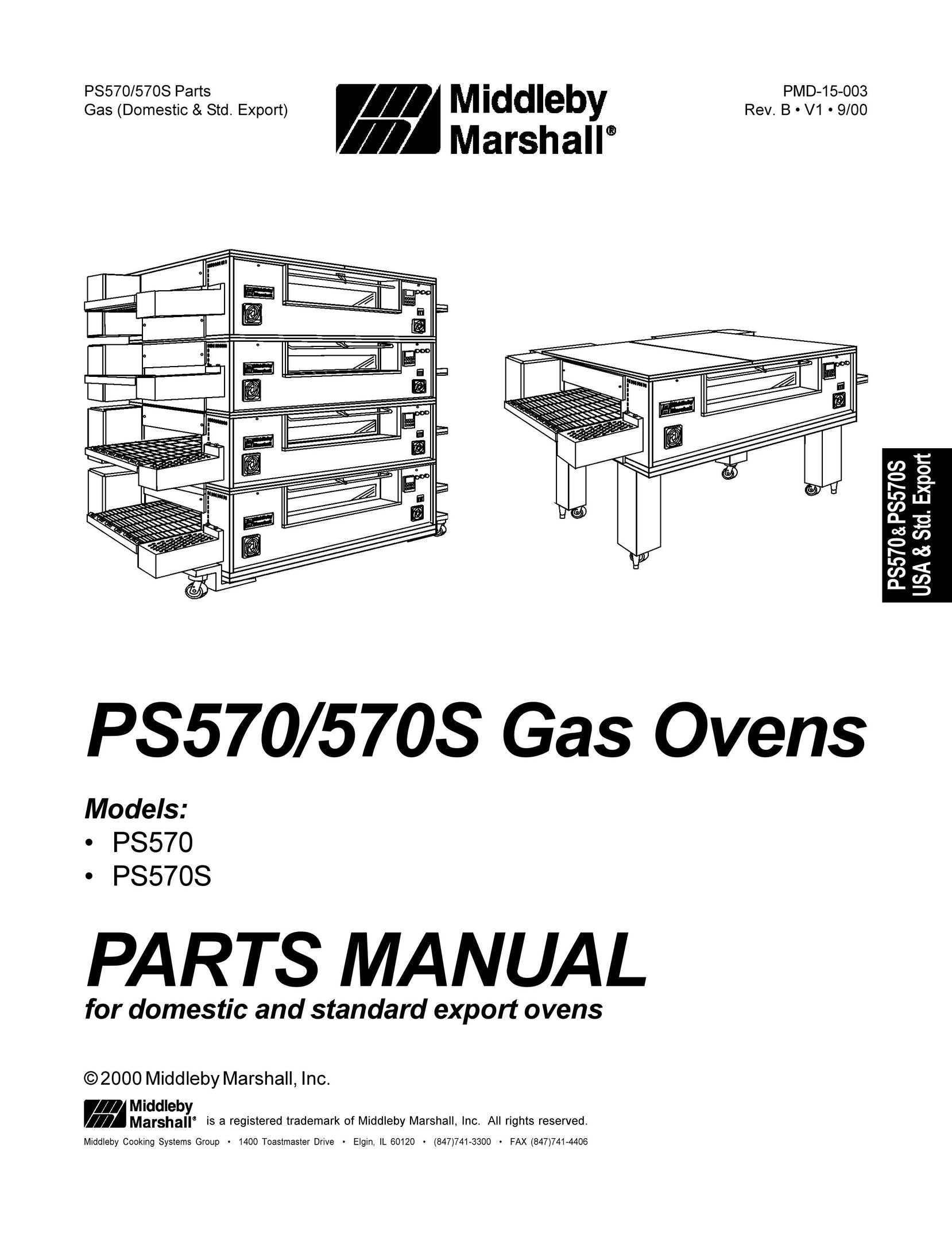 Middleby Marshall PS570 Oven User Manual
