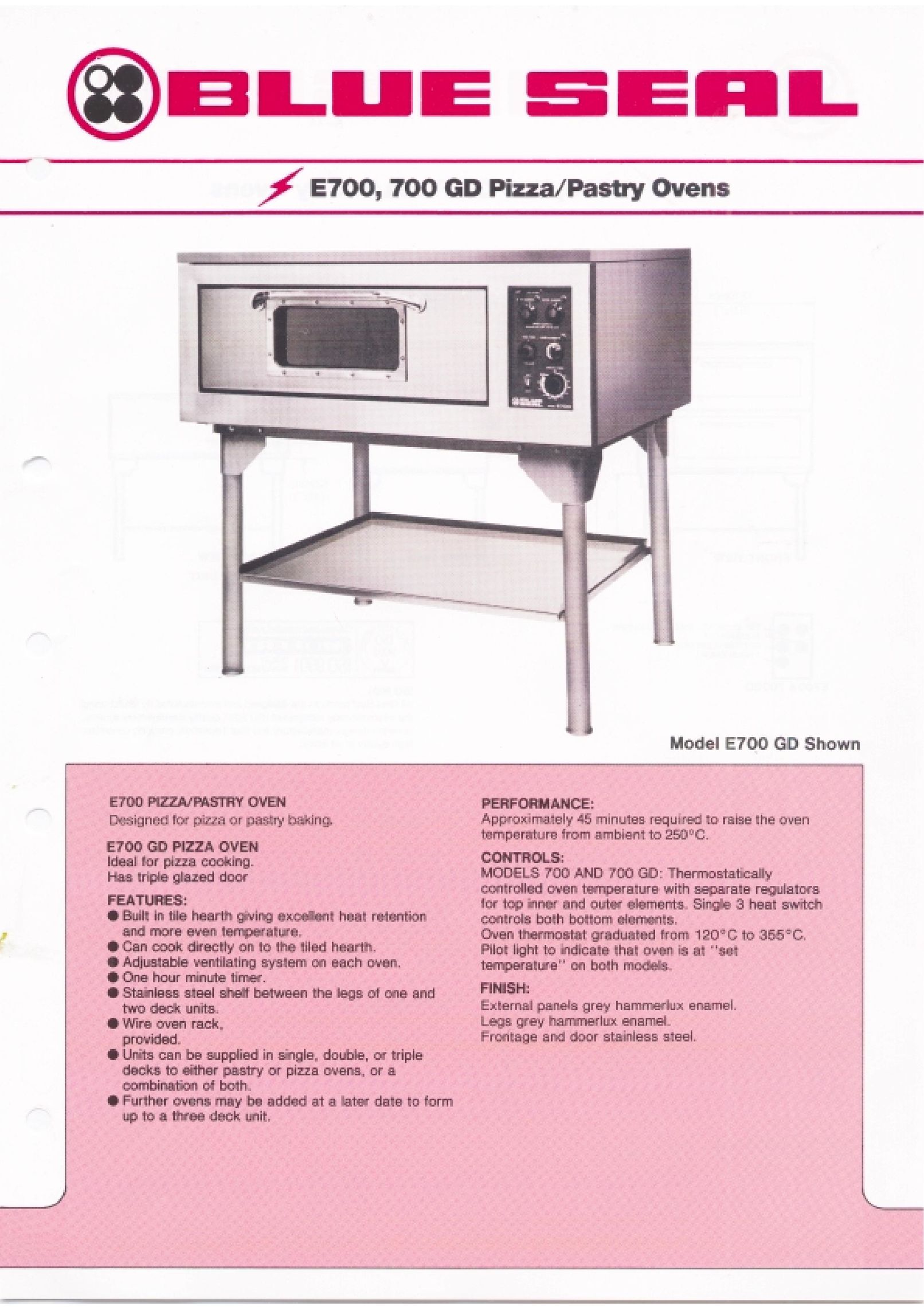 Moffat 700 GD Oven User Manual