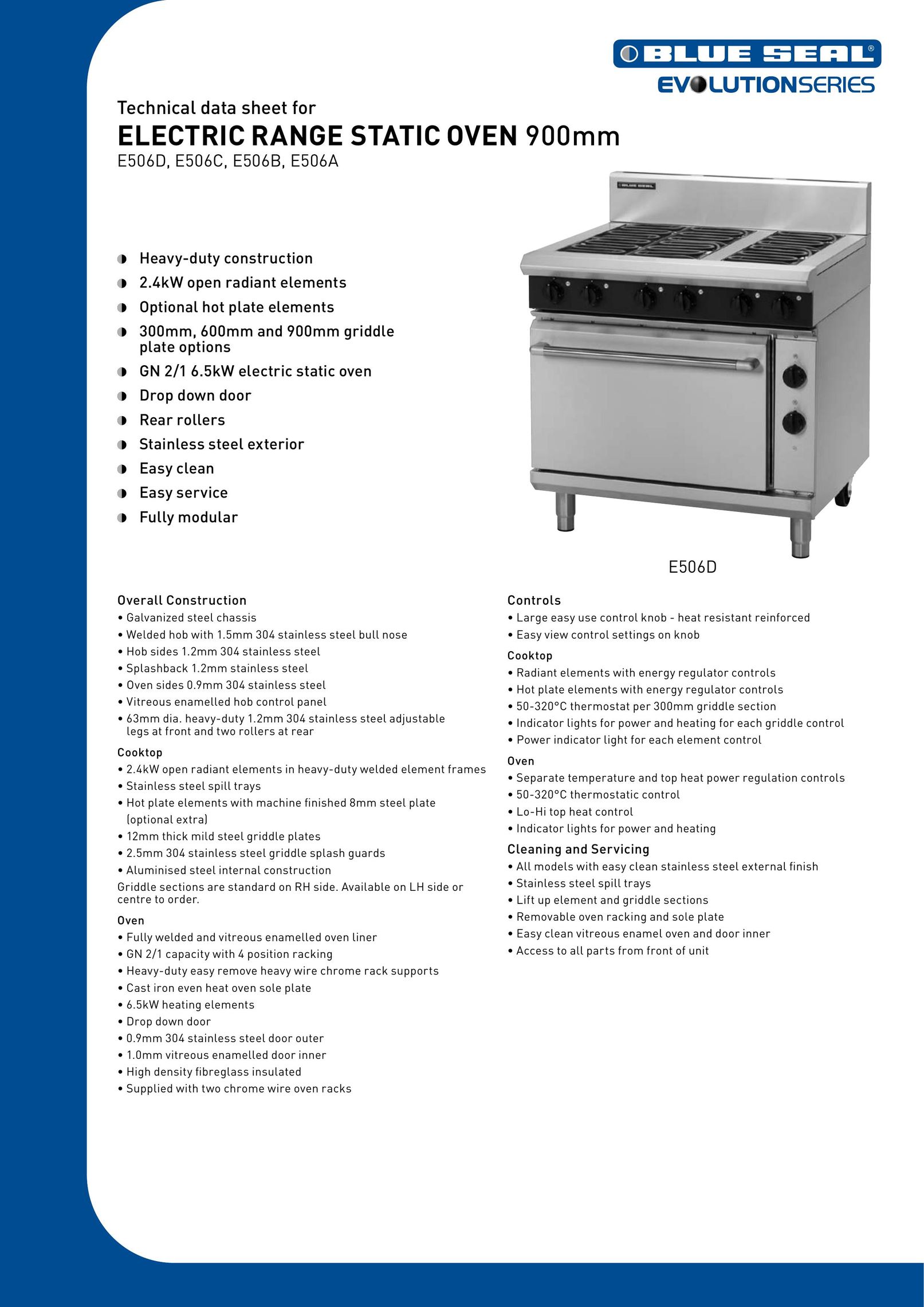 Moffat E506B Oven User Manual