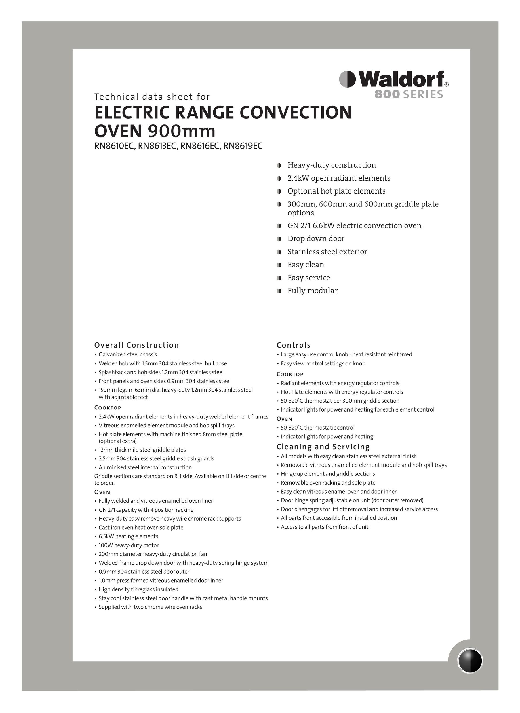 Moffat RN8610EC Oven User Manual