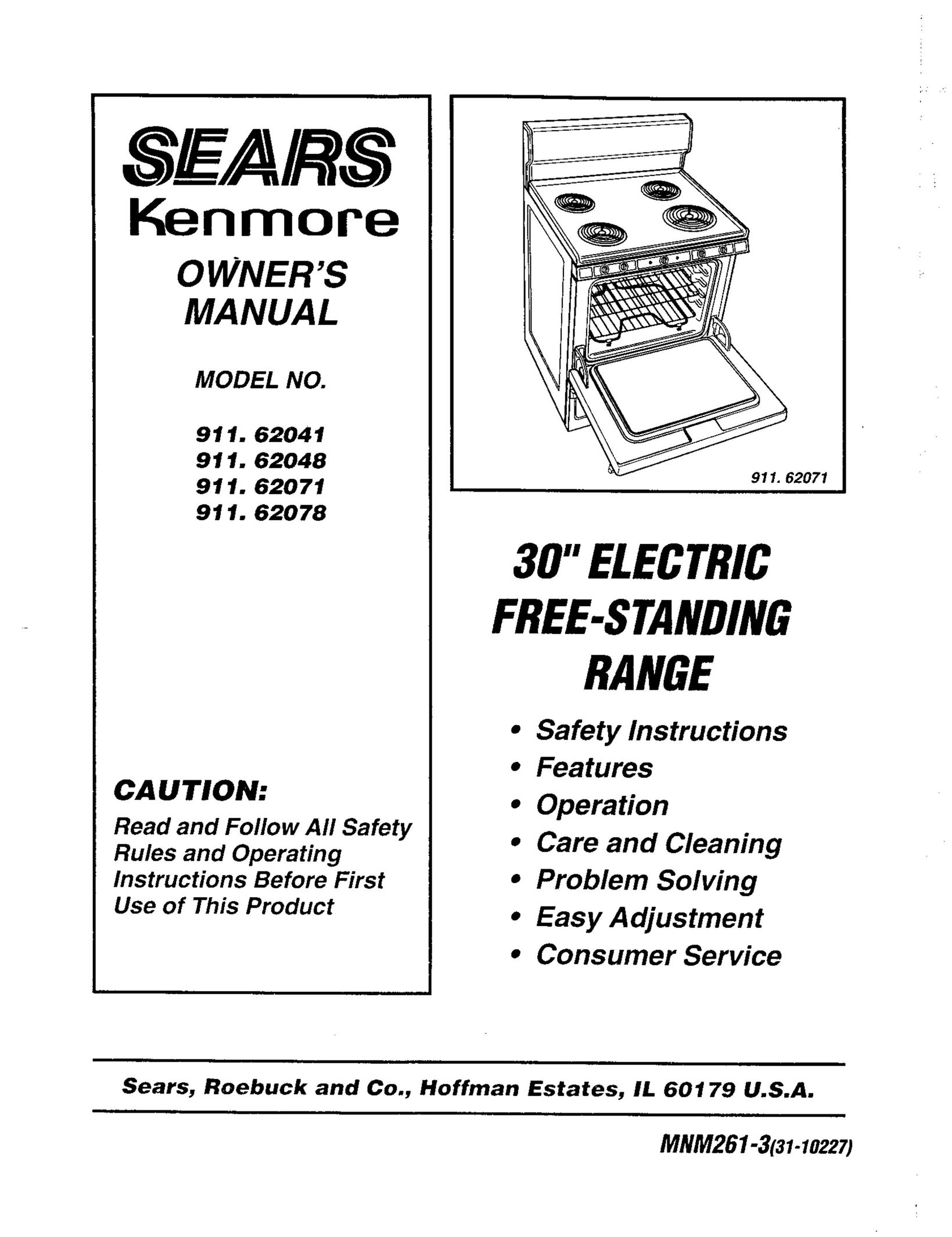 Sears 911. 62078 Oven User Manual