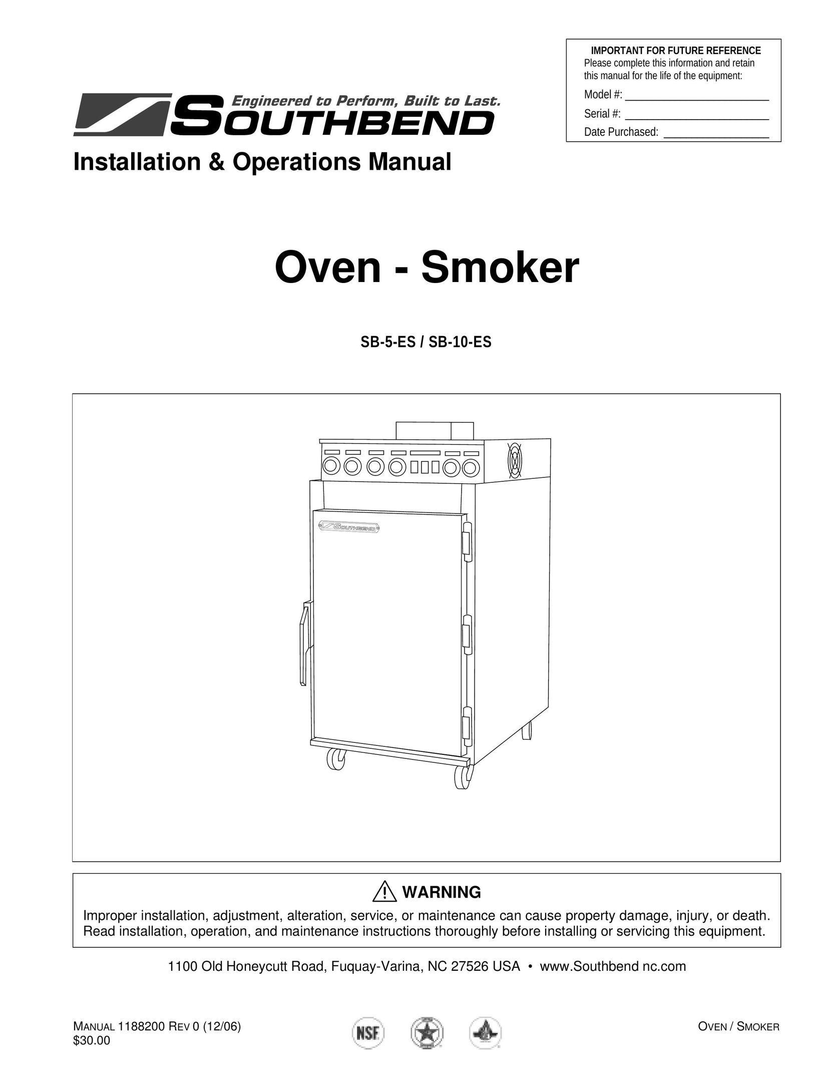 Southbend SB-10-ES Oven User Manual