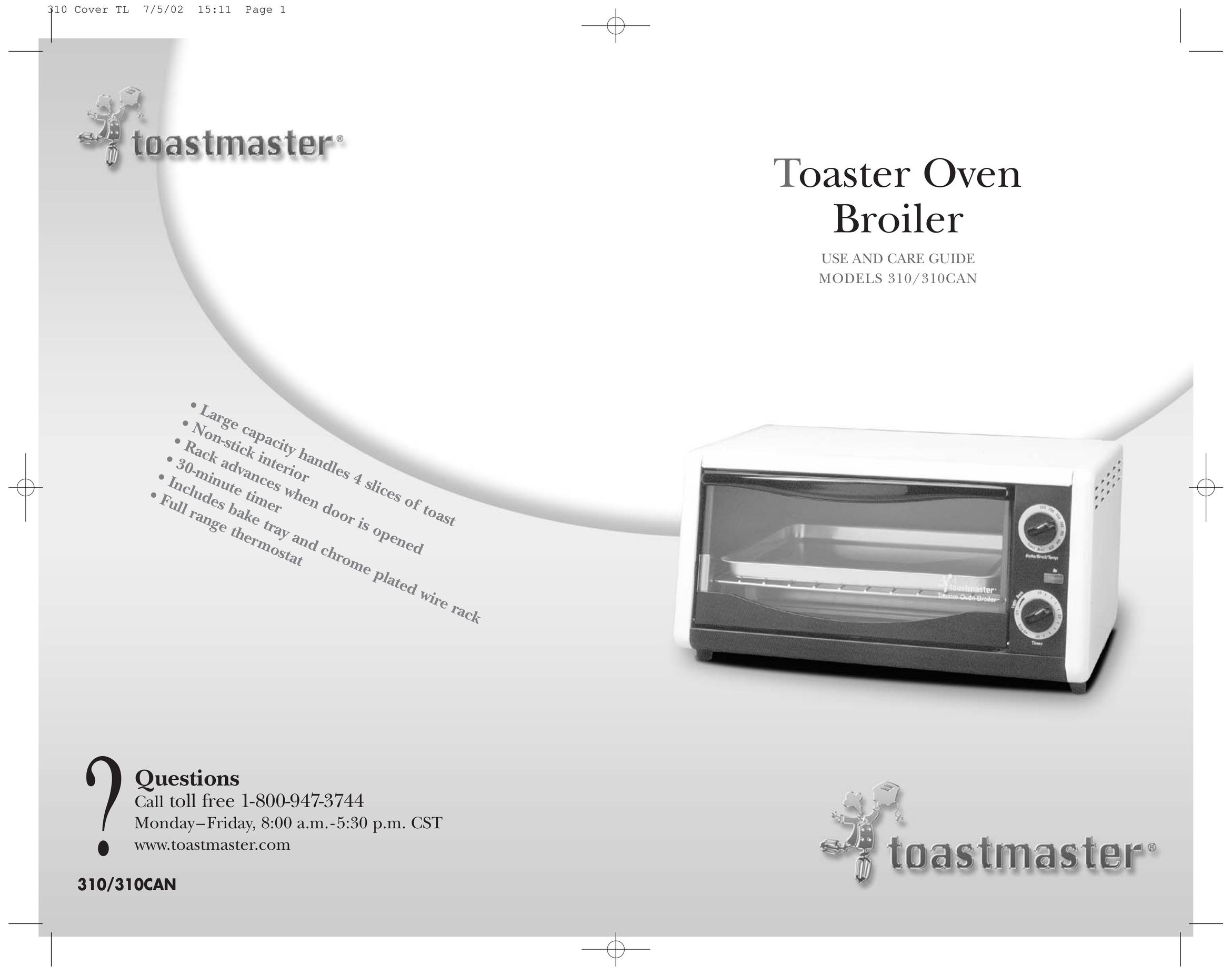 Toastmaster 310/310CAN Oven User Manual