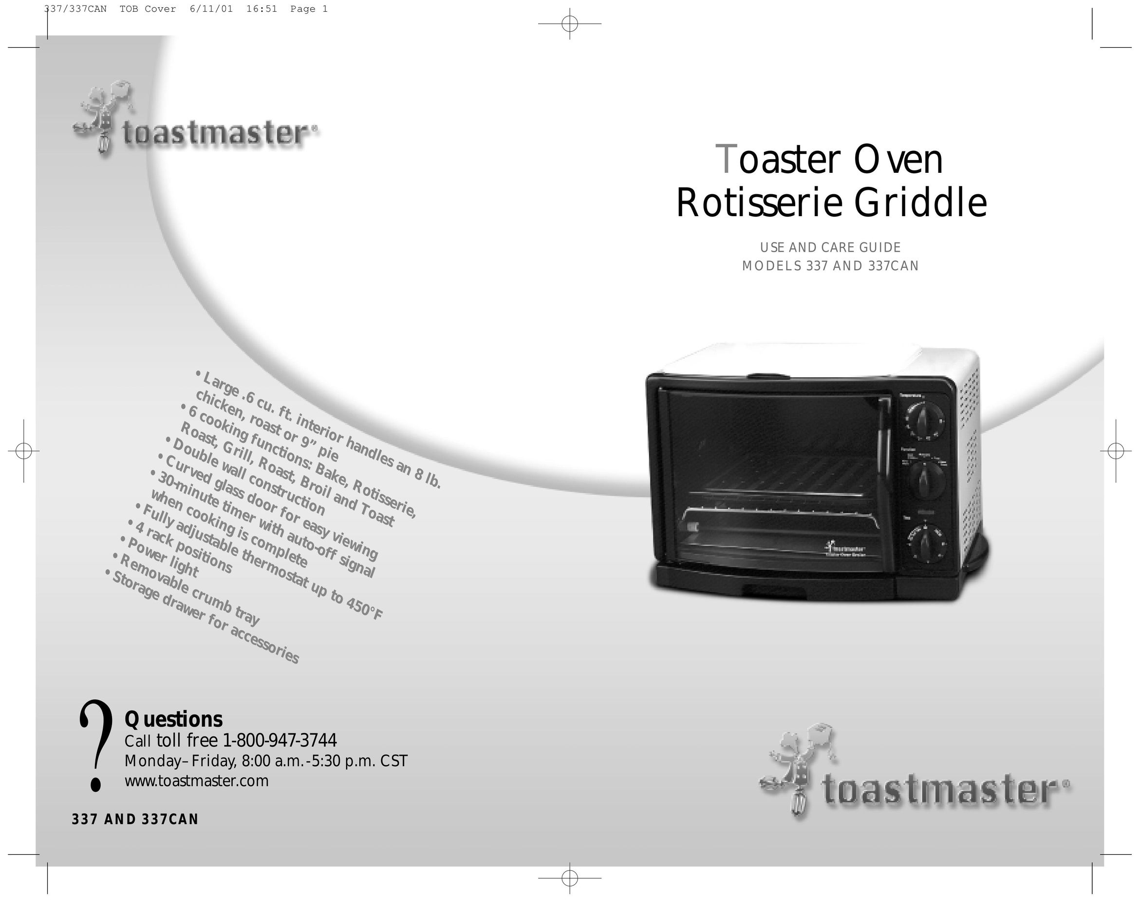 Toastmaster 337CAN Oven User Manual