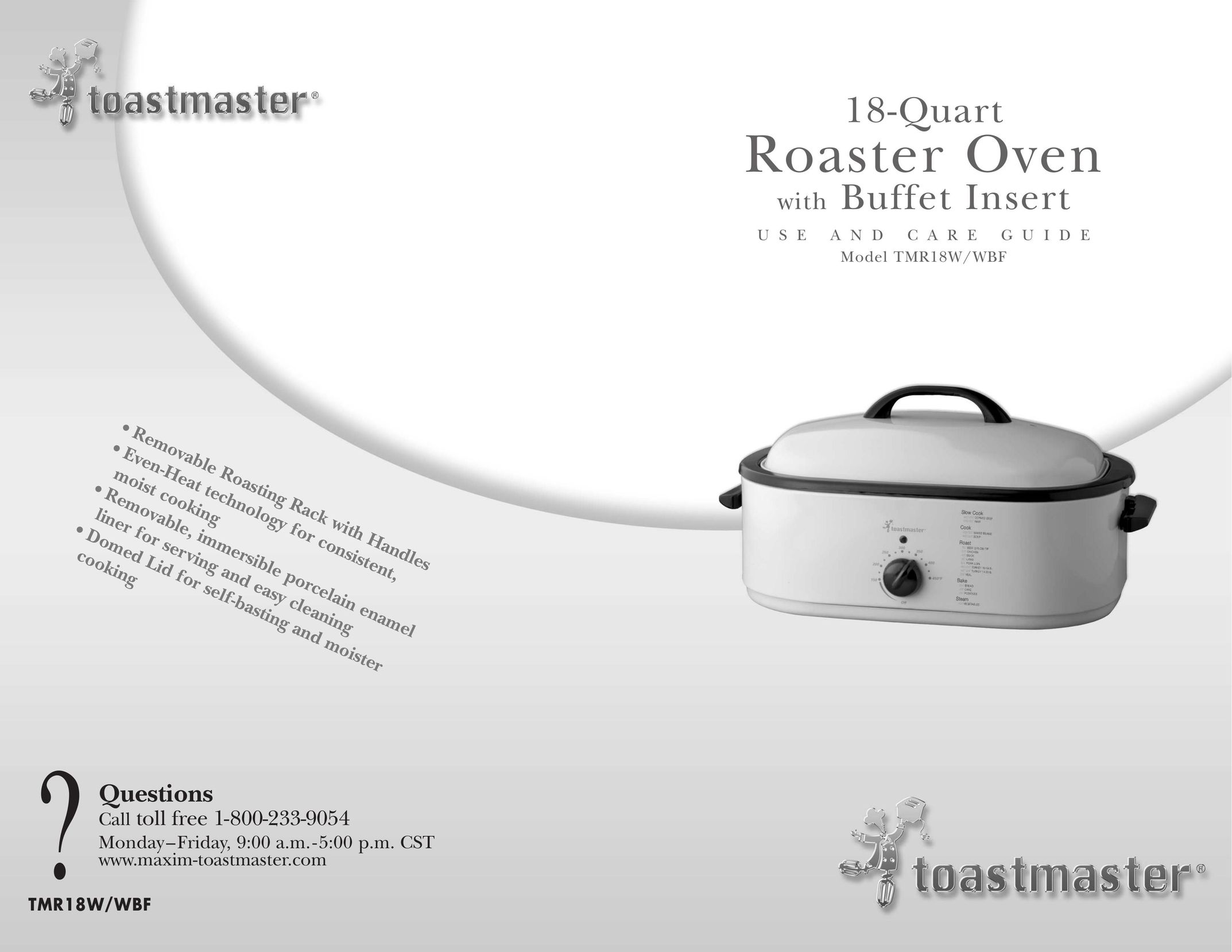 Toastmaster TMR18W/WBF Oven User Manual
