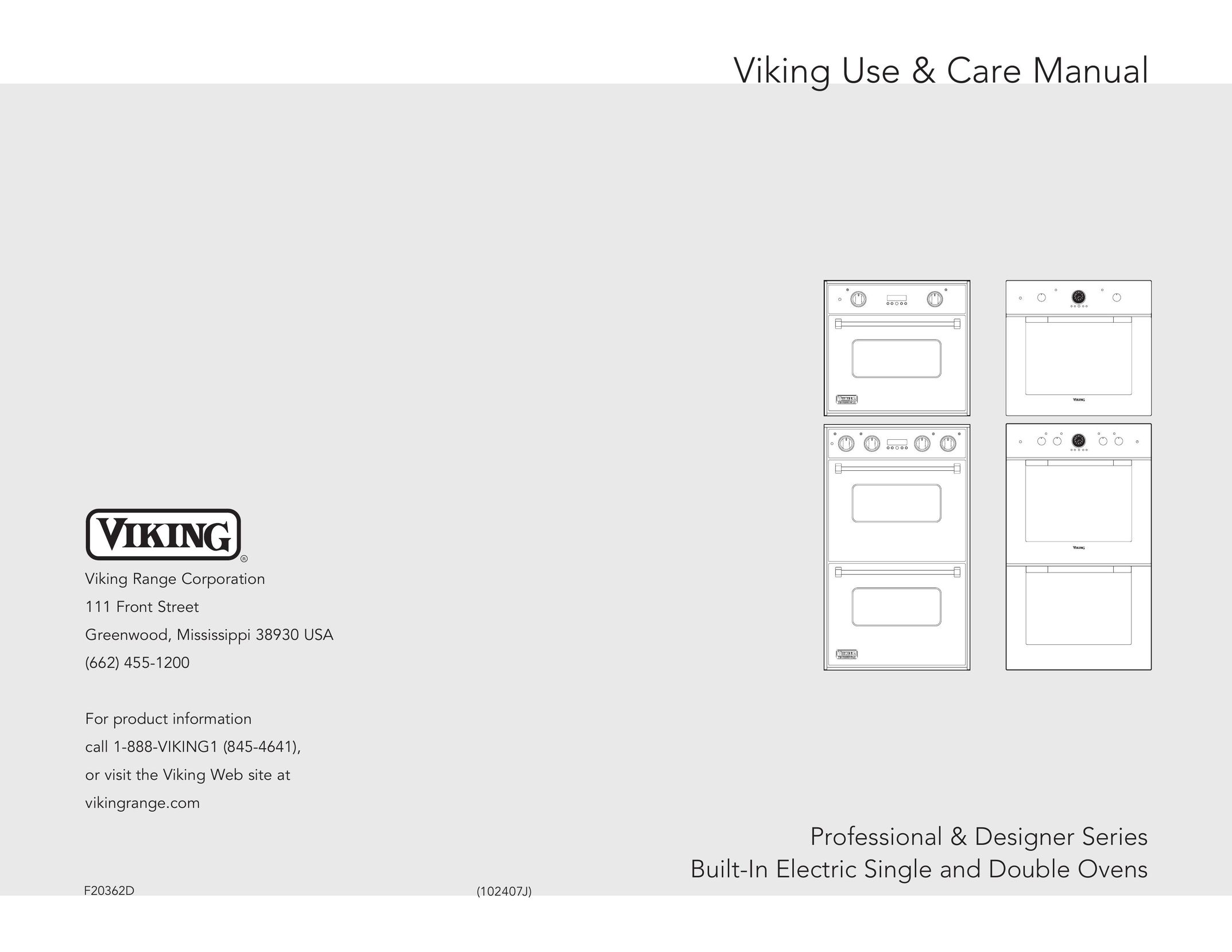 Viking F20362D Oven User Manual