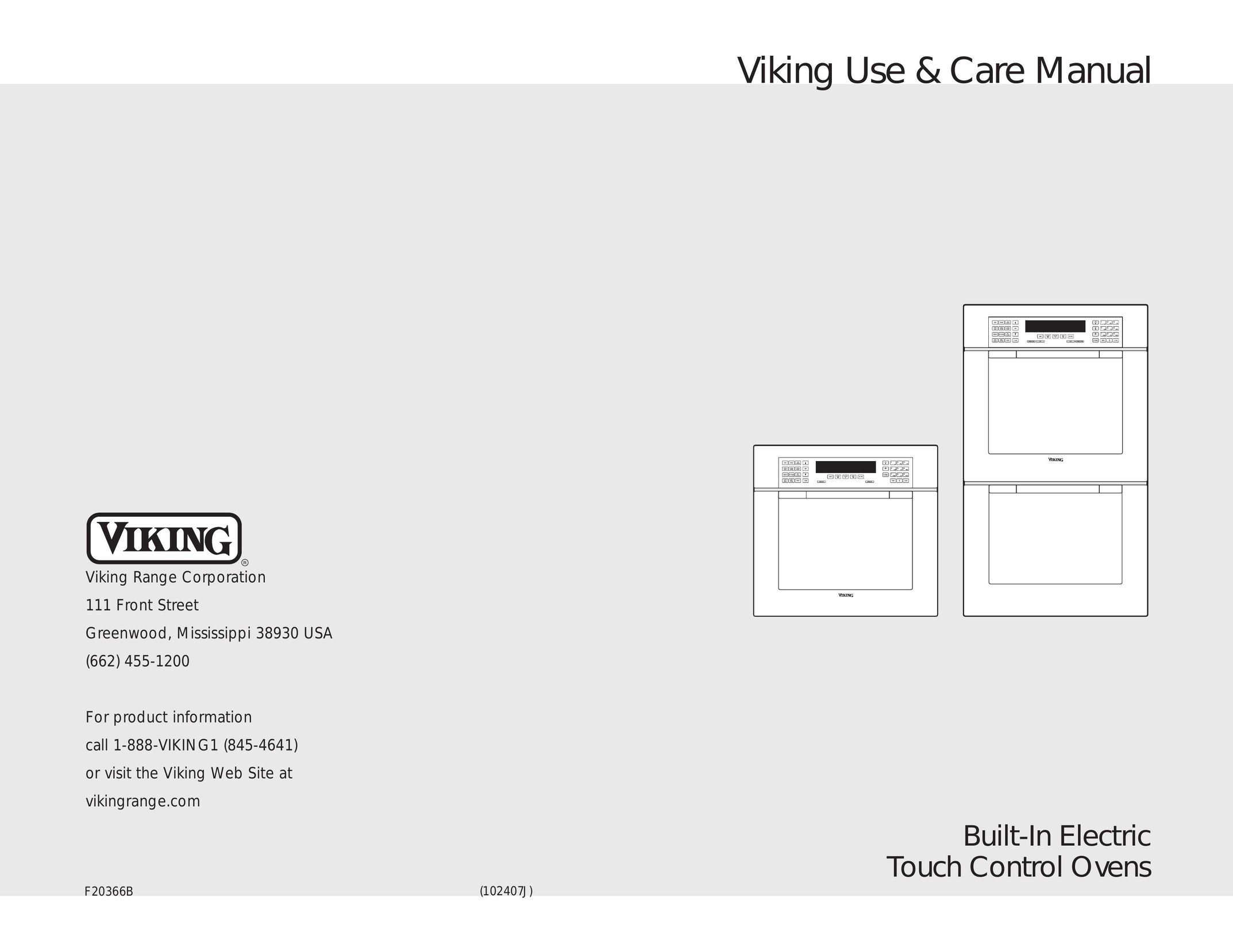 Viking F20366B Oven User Manual
