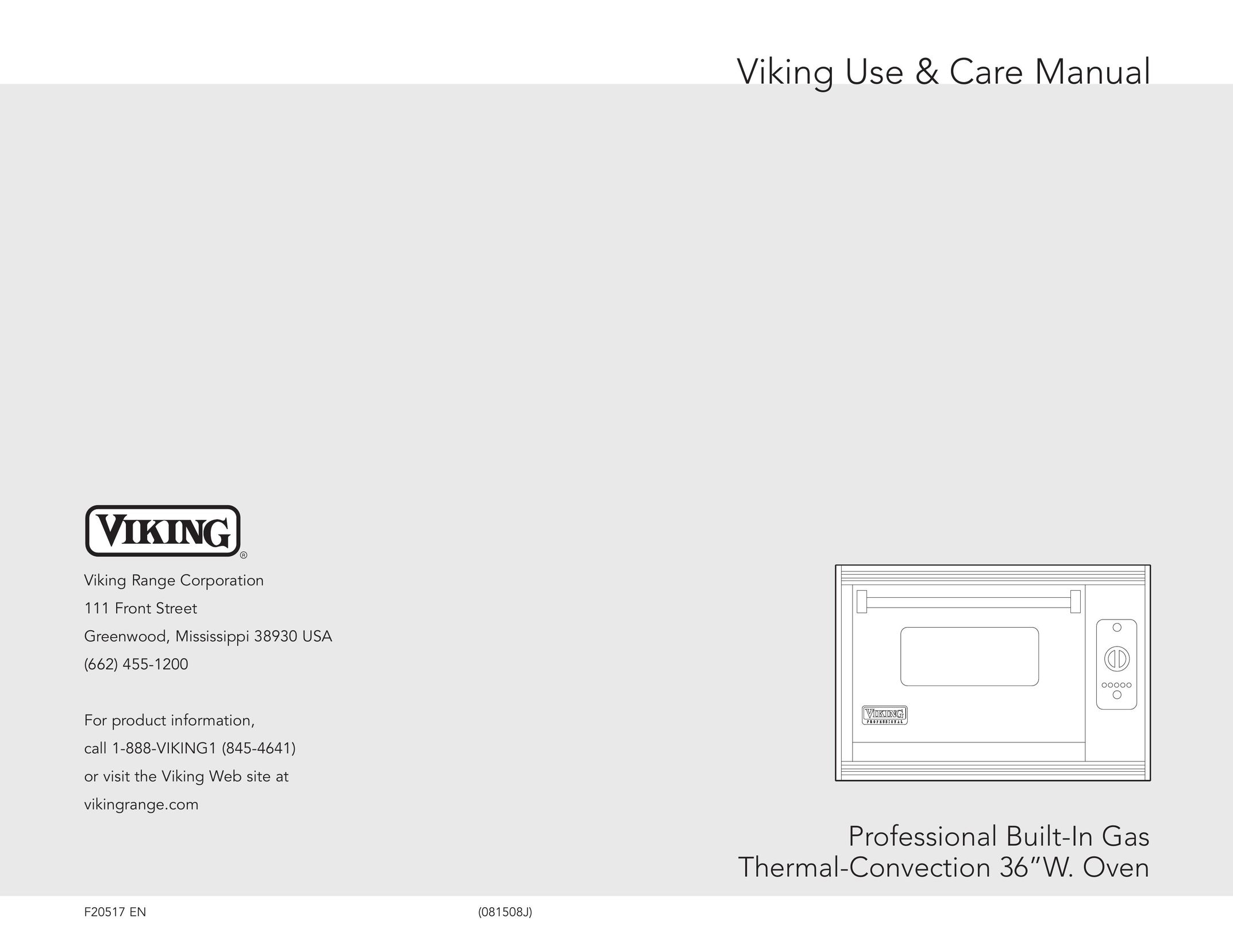 Viking F20517 Oven User Manual