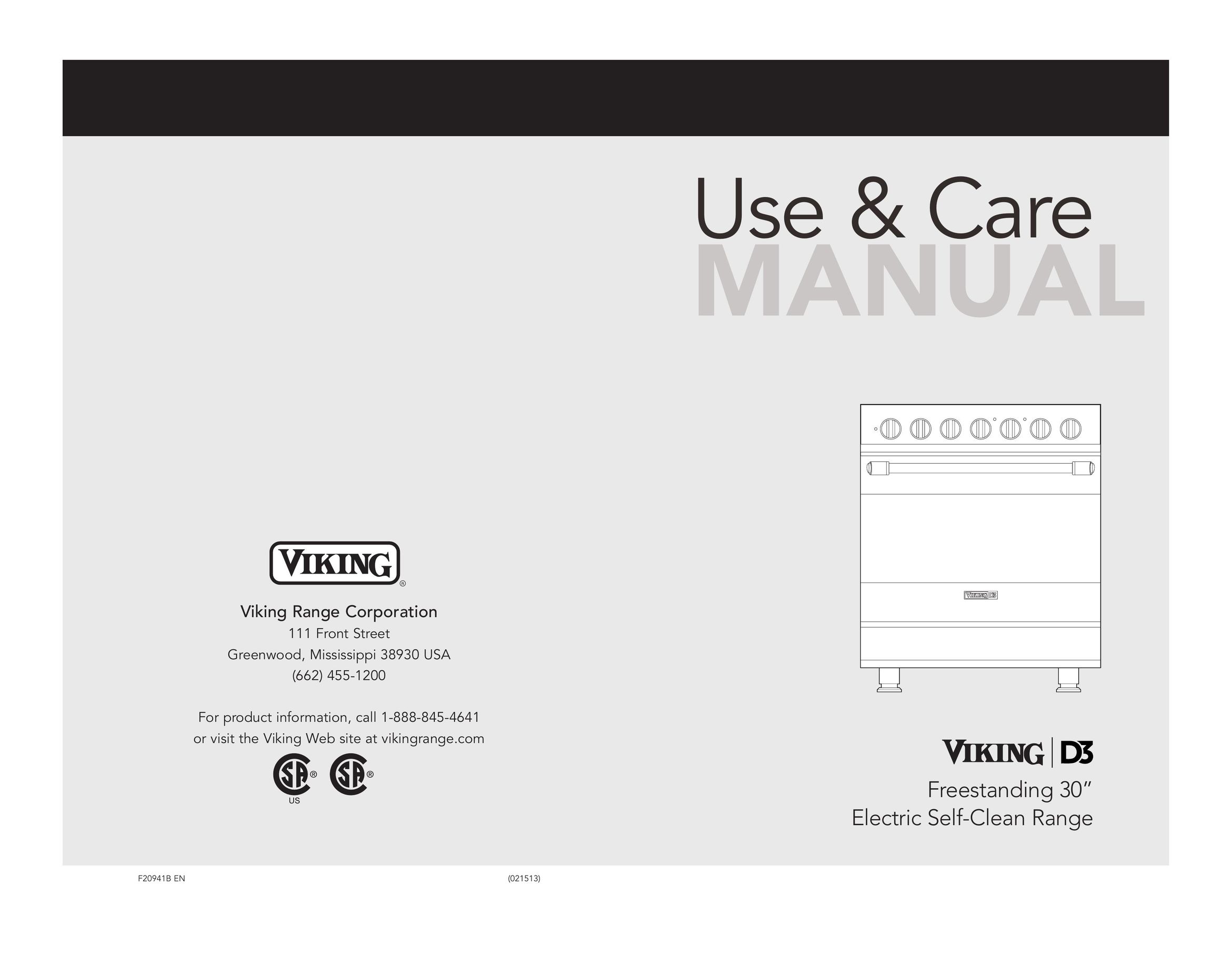Viking F20941B Oven User Manual