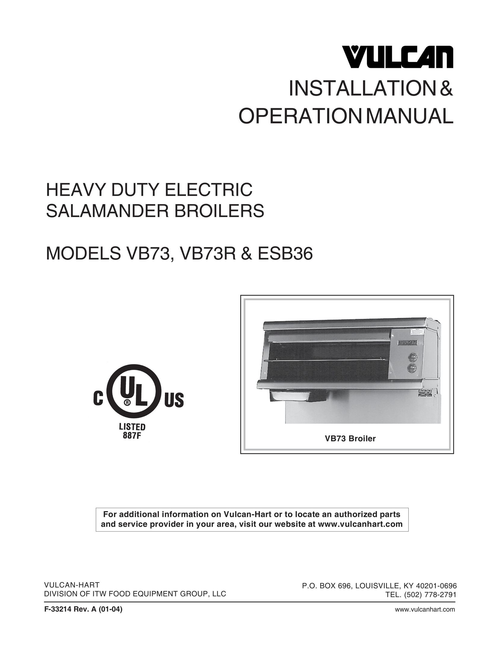 Vulcan-Hart ESB36 Oven User Manual