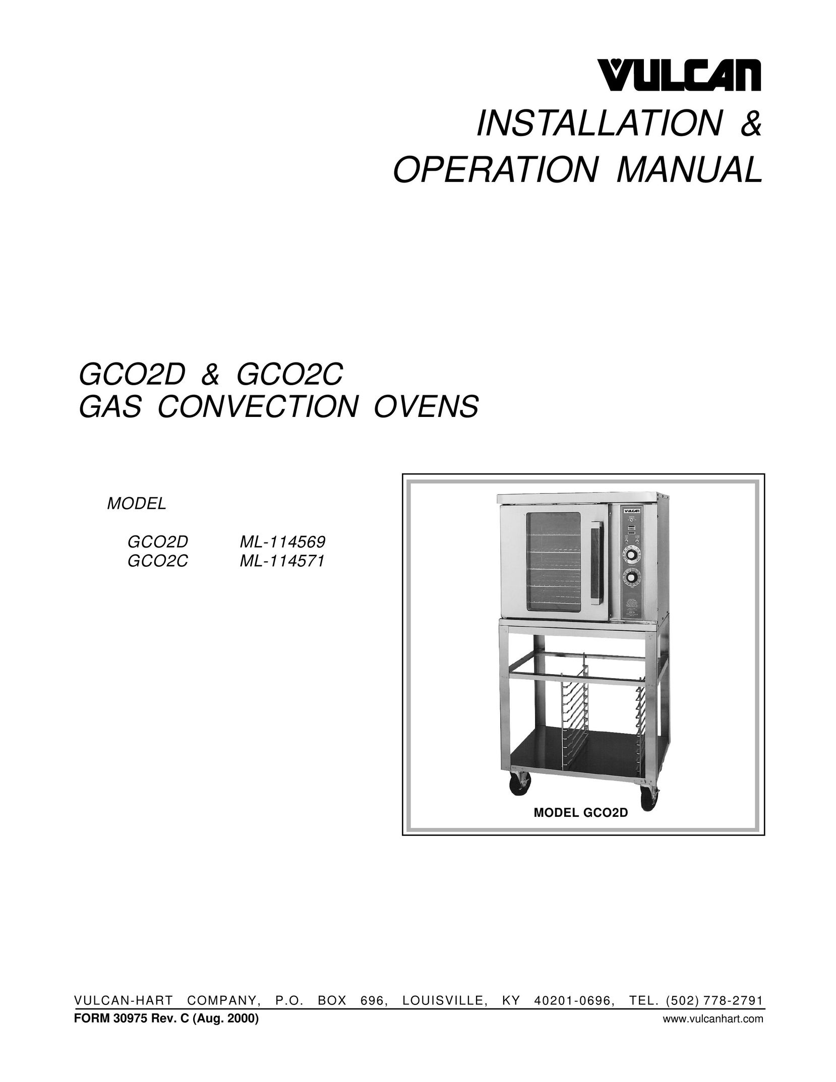 Vulcan-Hart GCO2C Oven User Manual