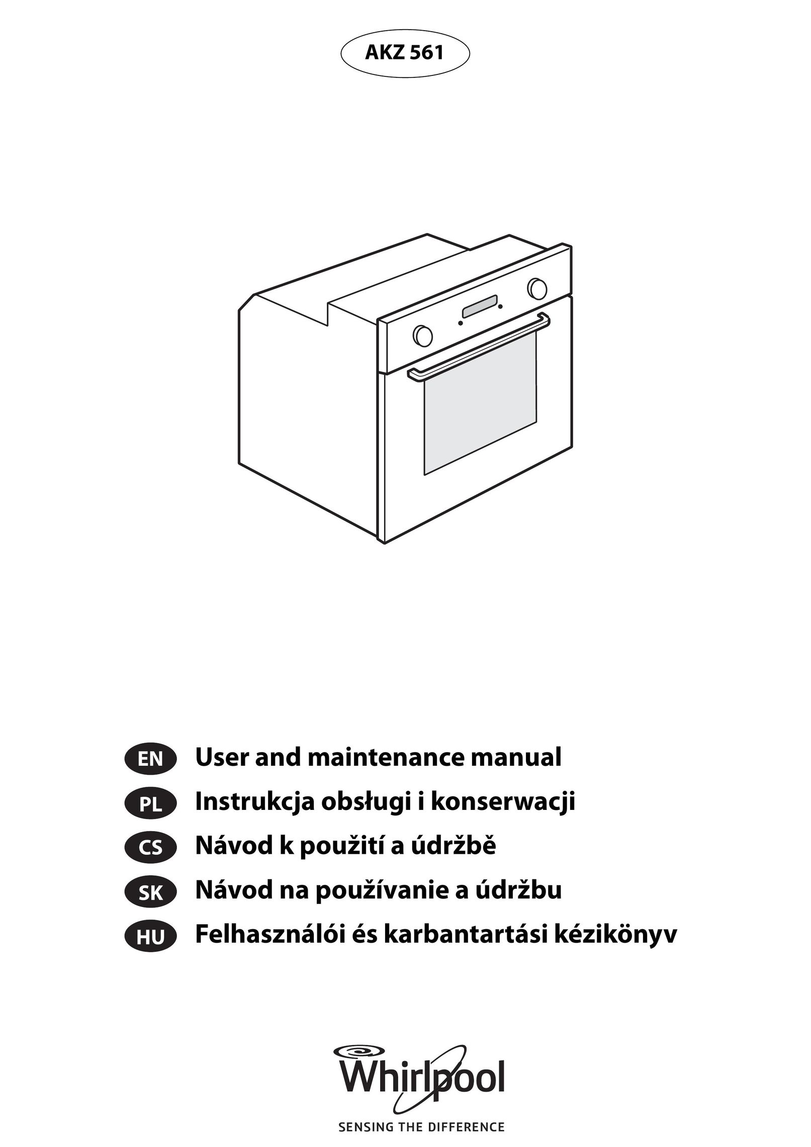 Whirlpool AKZ 561 Oven User Manual