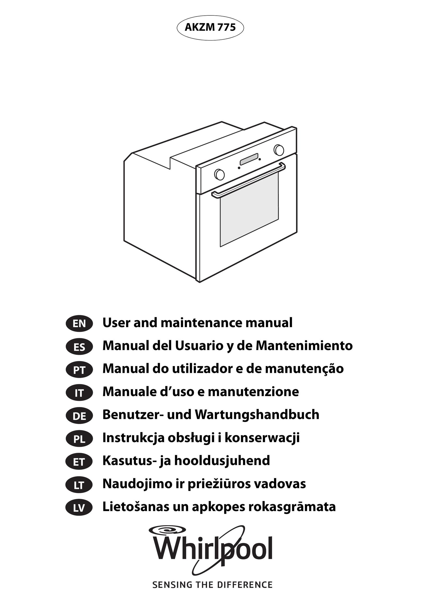 Whirlpool AKZM 775 Oven User Manual