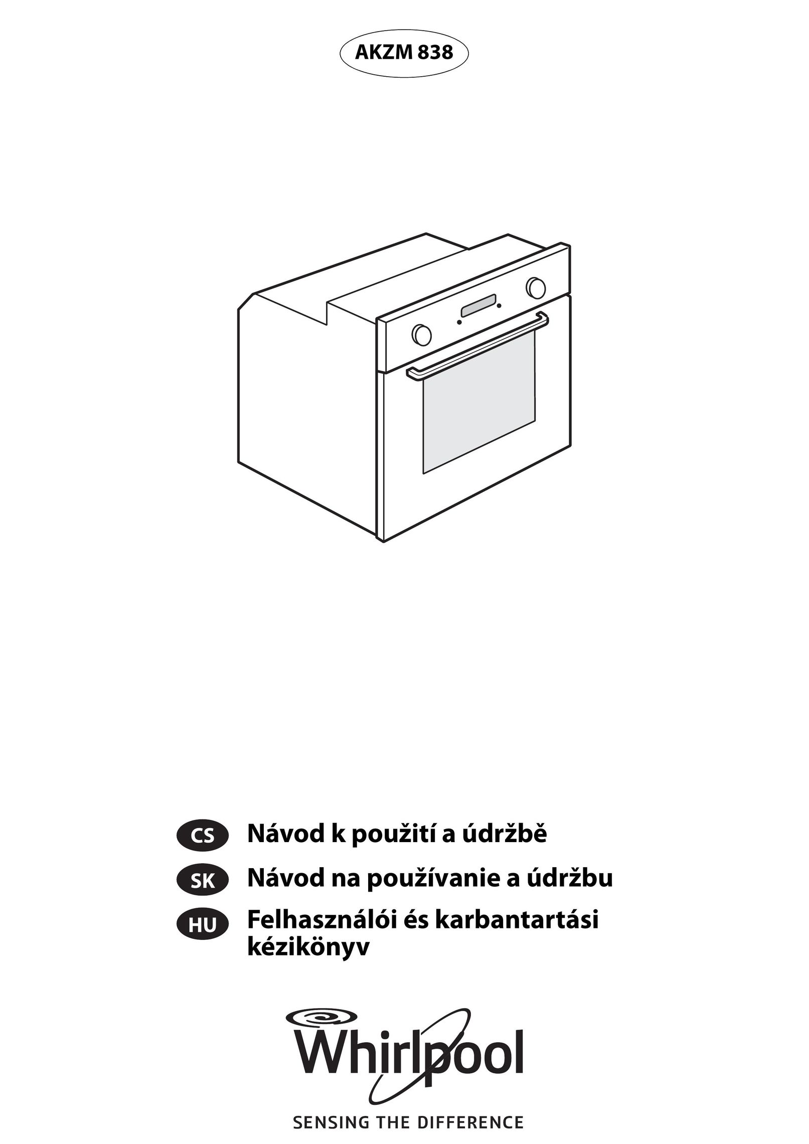 Whirlpool AKZM 838 Oven User Manual