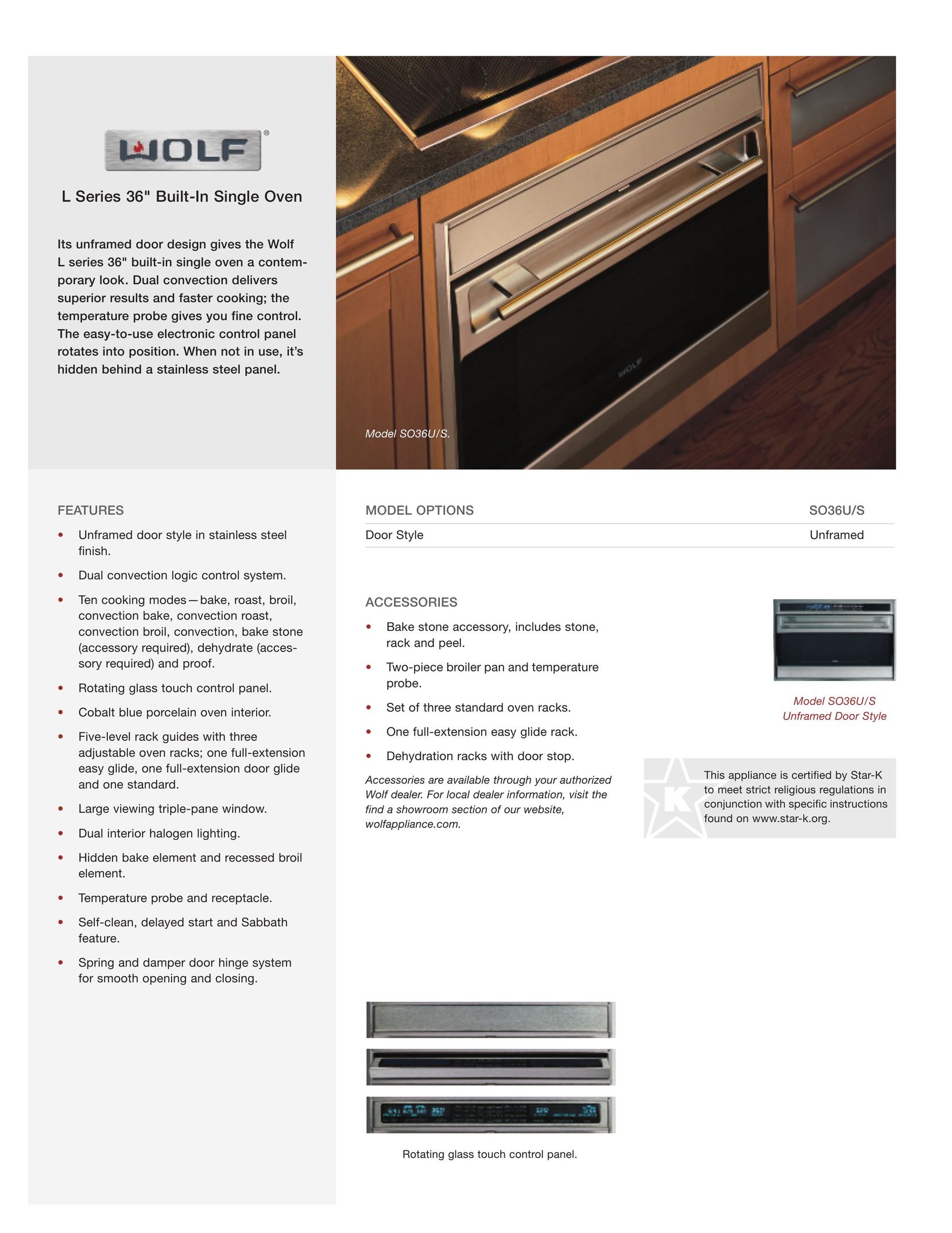 Wolf SO36U/S Oven User Manual