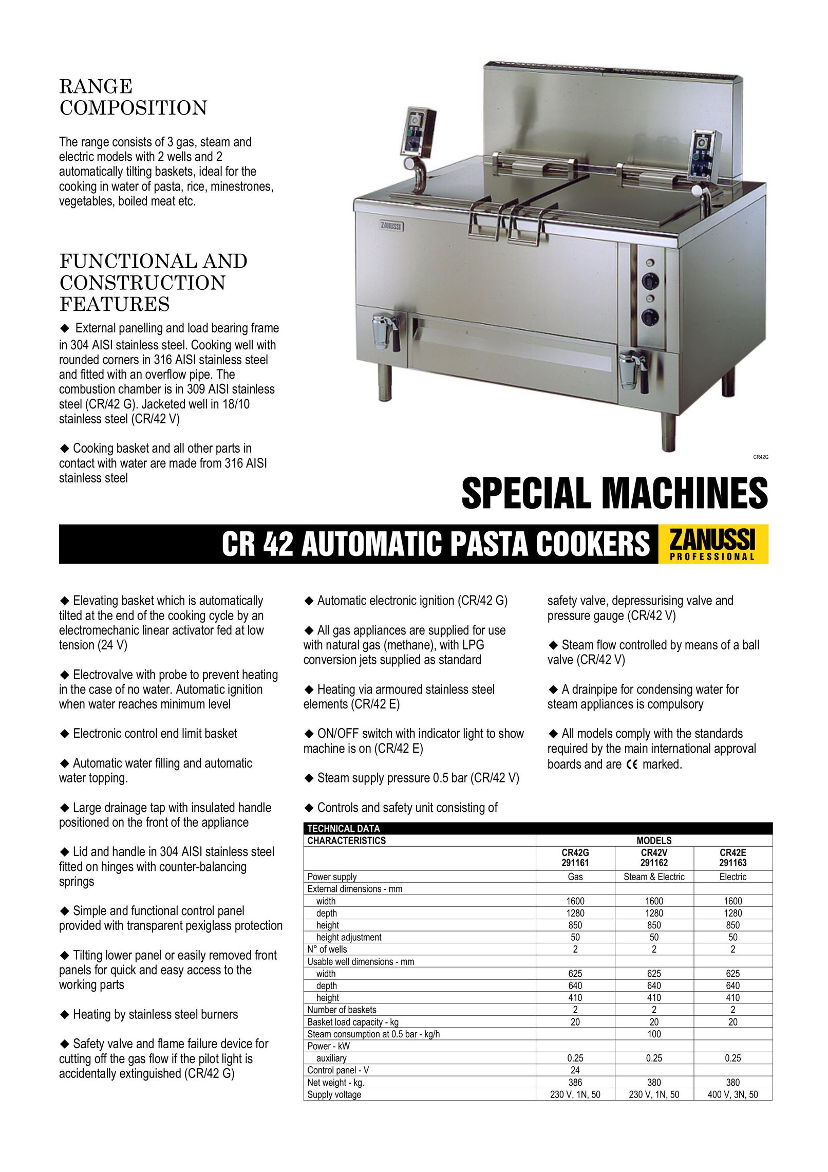 Electrolux CR42E Pasta Maker User Manual