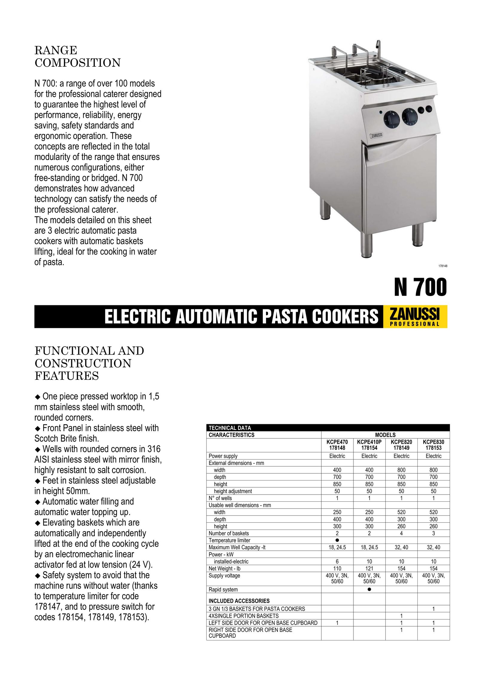 Electrolux KCPE820 Pasta Maker User Manual