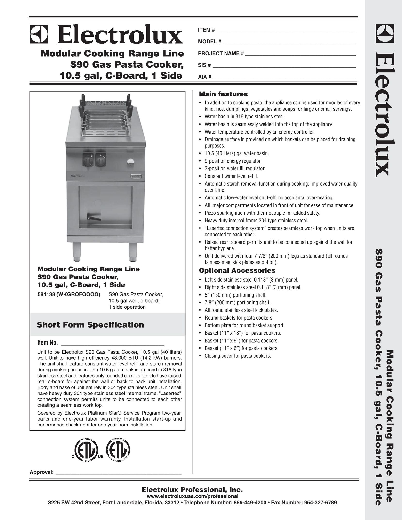 Electrolux WKGROFOOOO Pasta Maker User Manual