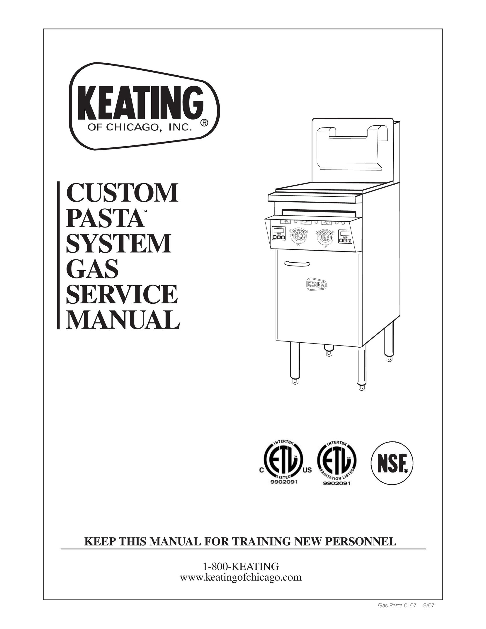Keating Of Chicago 0107 Pasta Maker User Manual