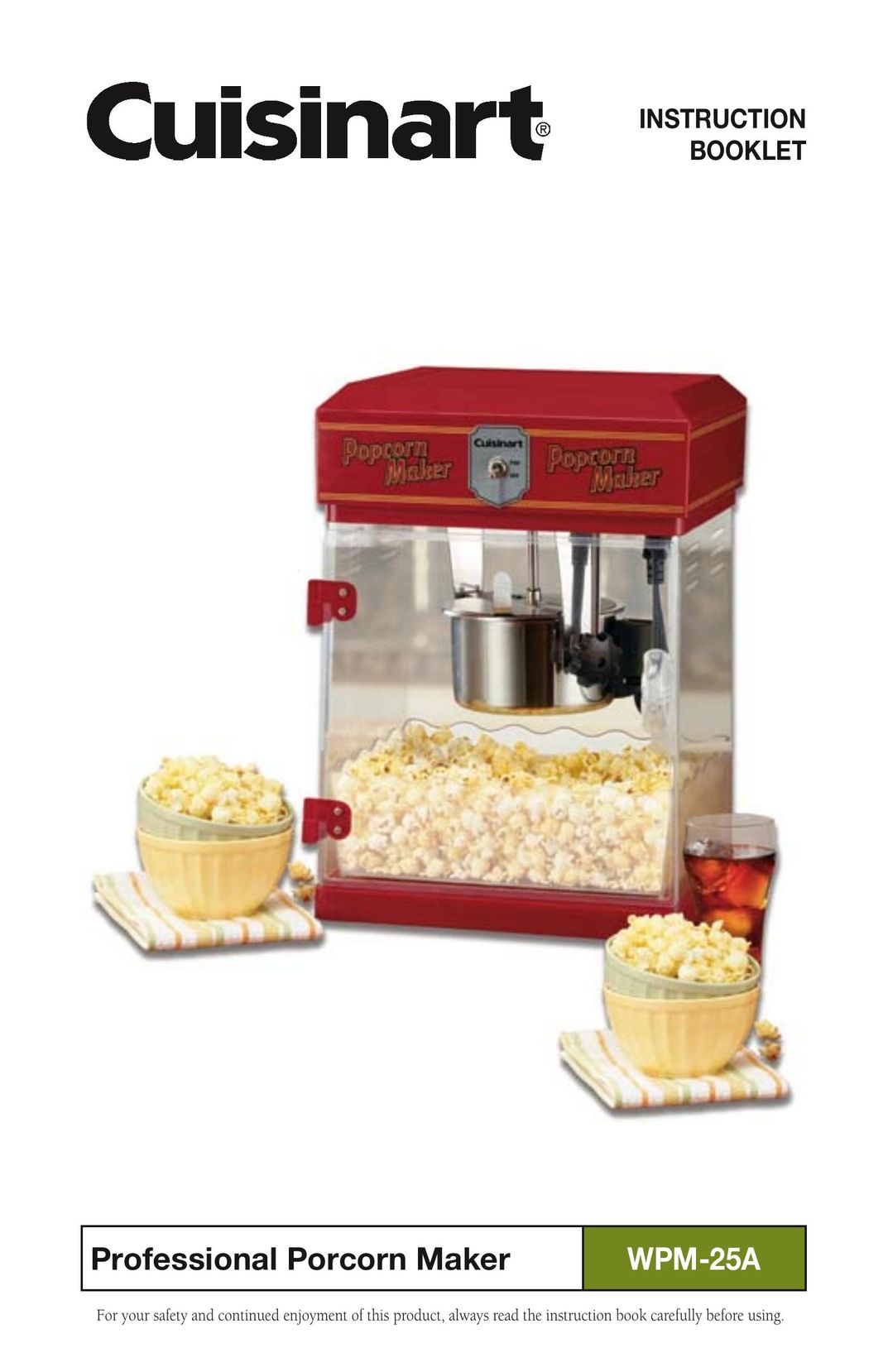 Cuisinart WPM-25A Popcorn Poppers User Manual