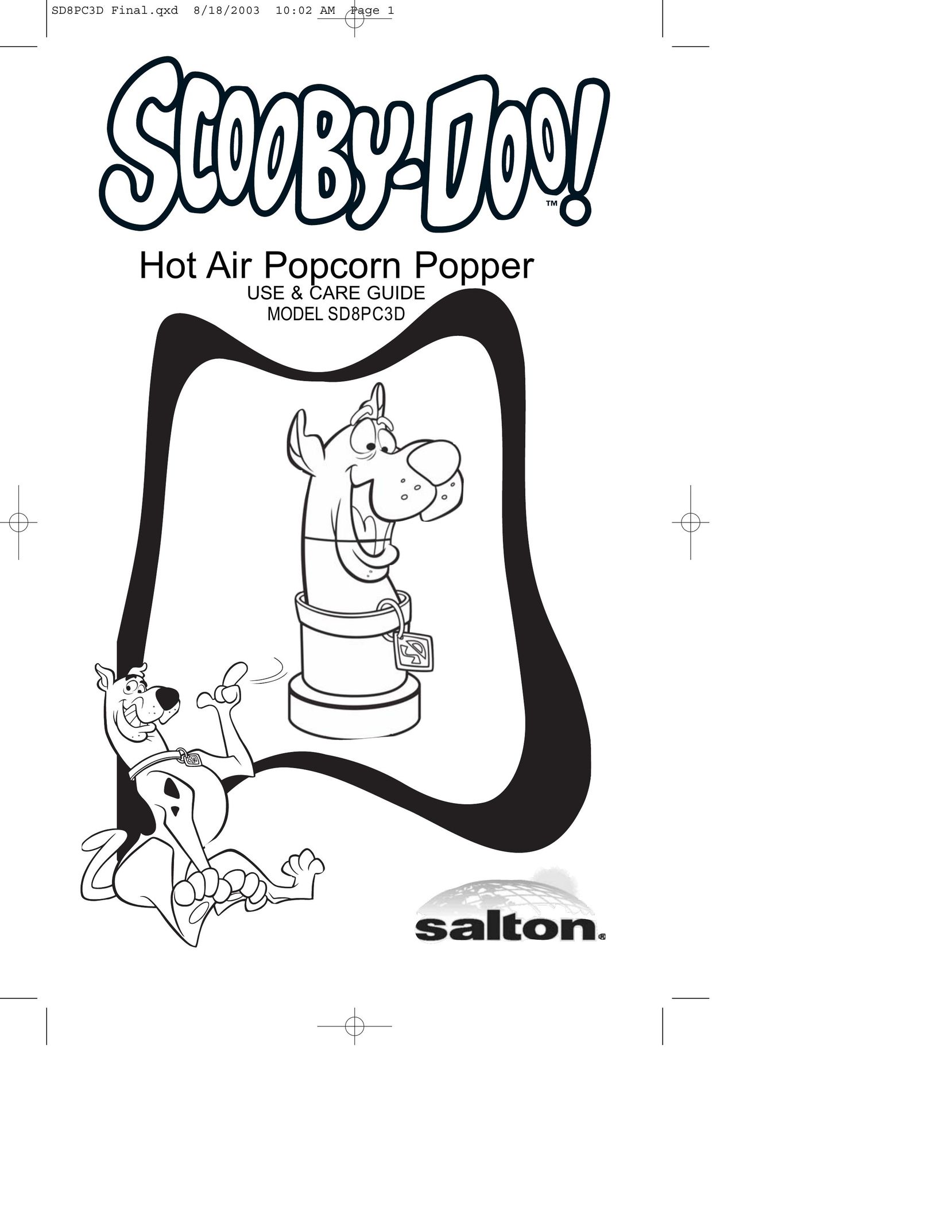 Salton SD8PC3D Popcorn Poppers User Manual
