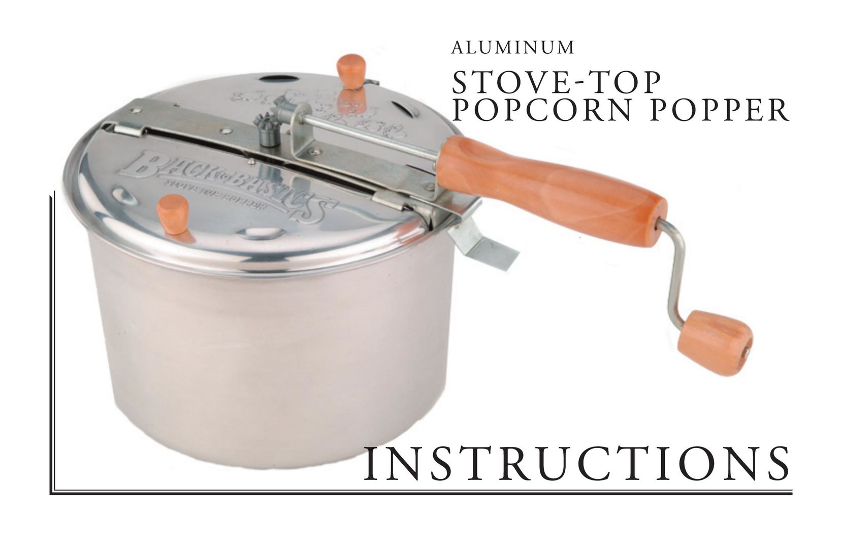 West Bend Back to Basics PCALINST Popcorn Poppers User Manual