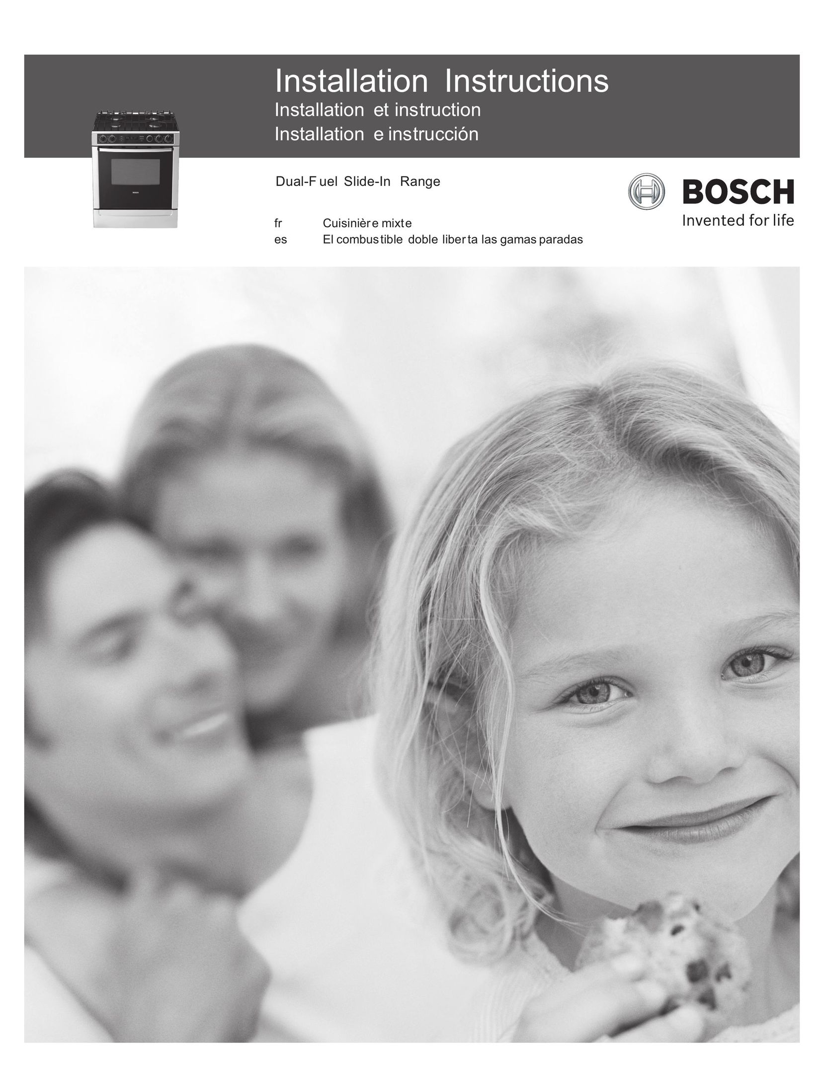 Bosch Appliances Dual-Fuel Slide-In Range Range User Manual