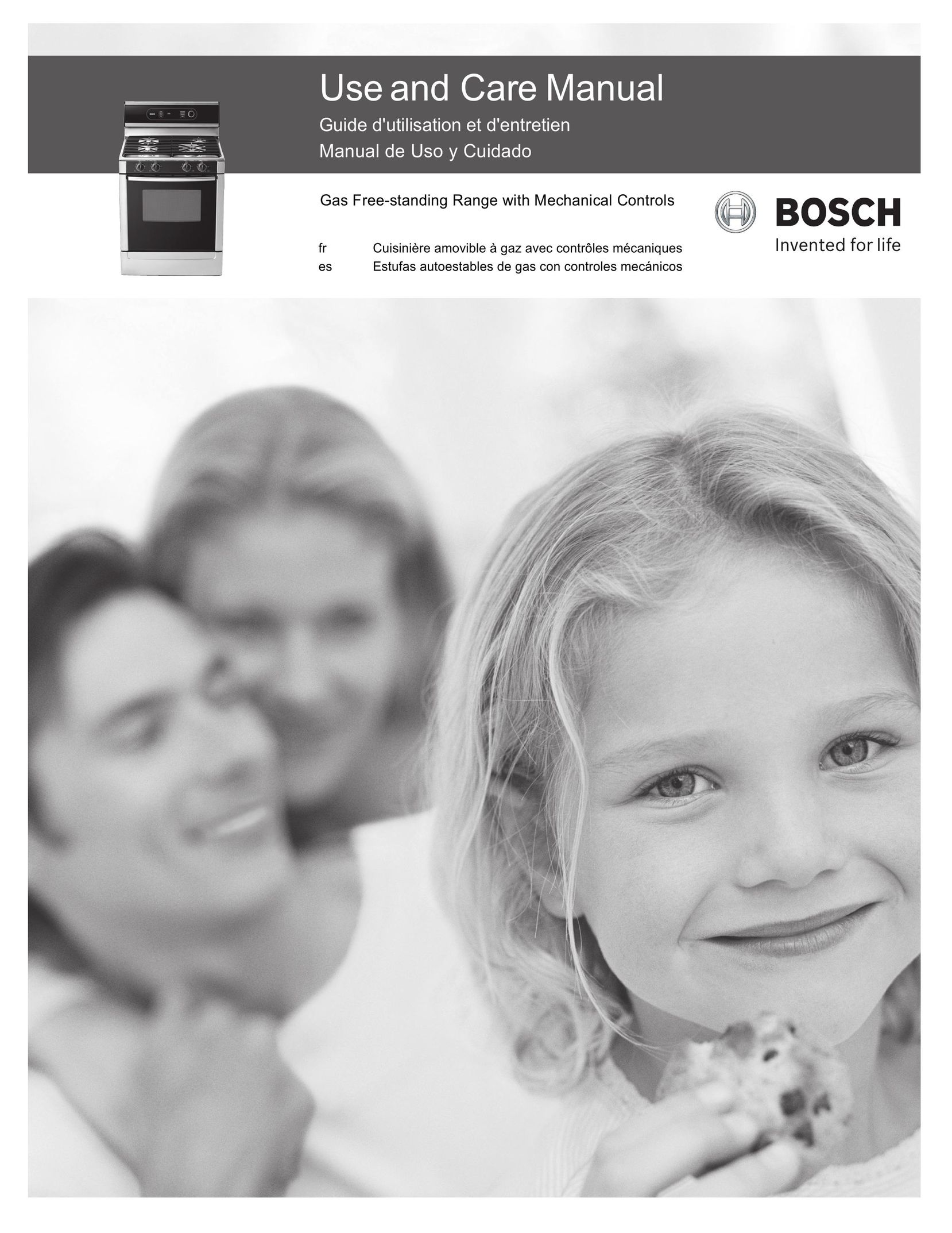 Bosch Appliances Gas free-standing Range with Mechanical controls Range User Manual