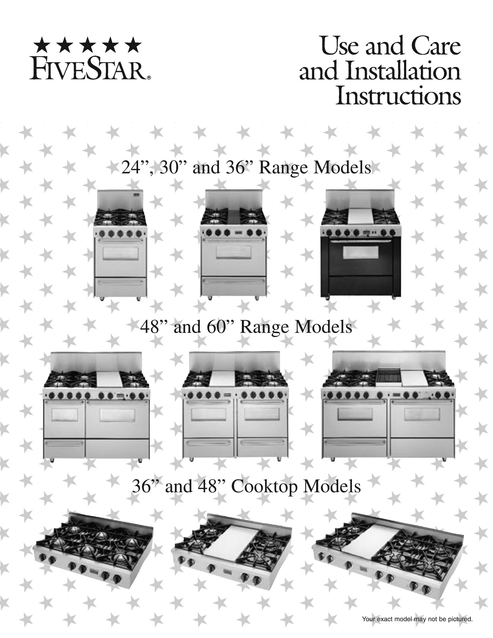 Brown Stove Works 36 Cooktop Range User Manual