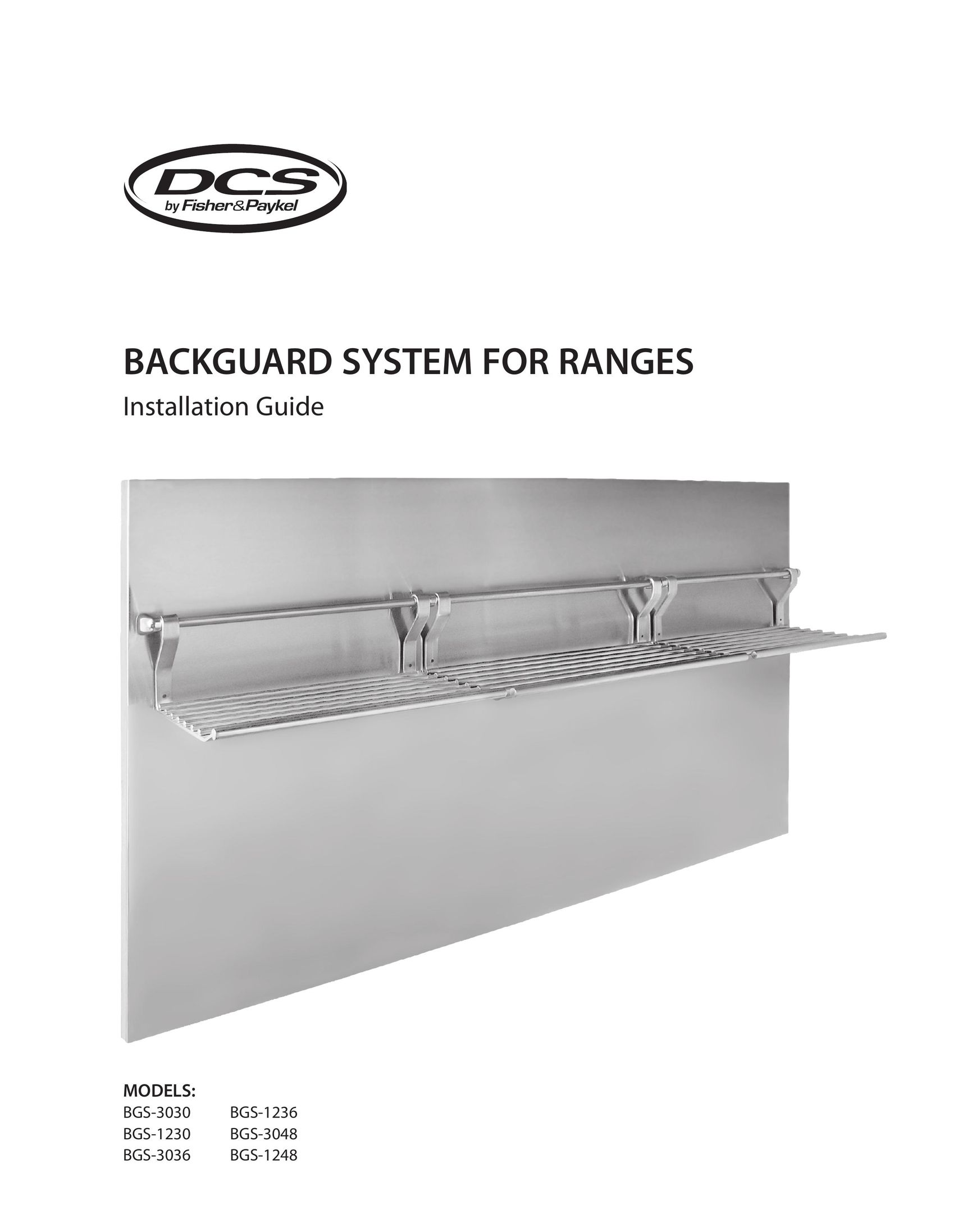 DCS BGS-3036 Range User Manual