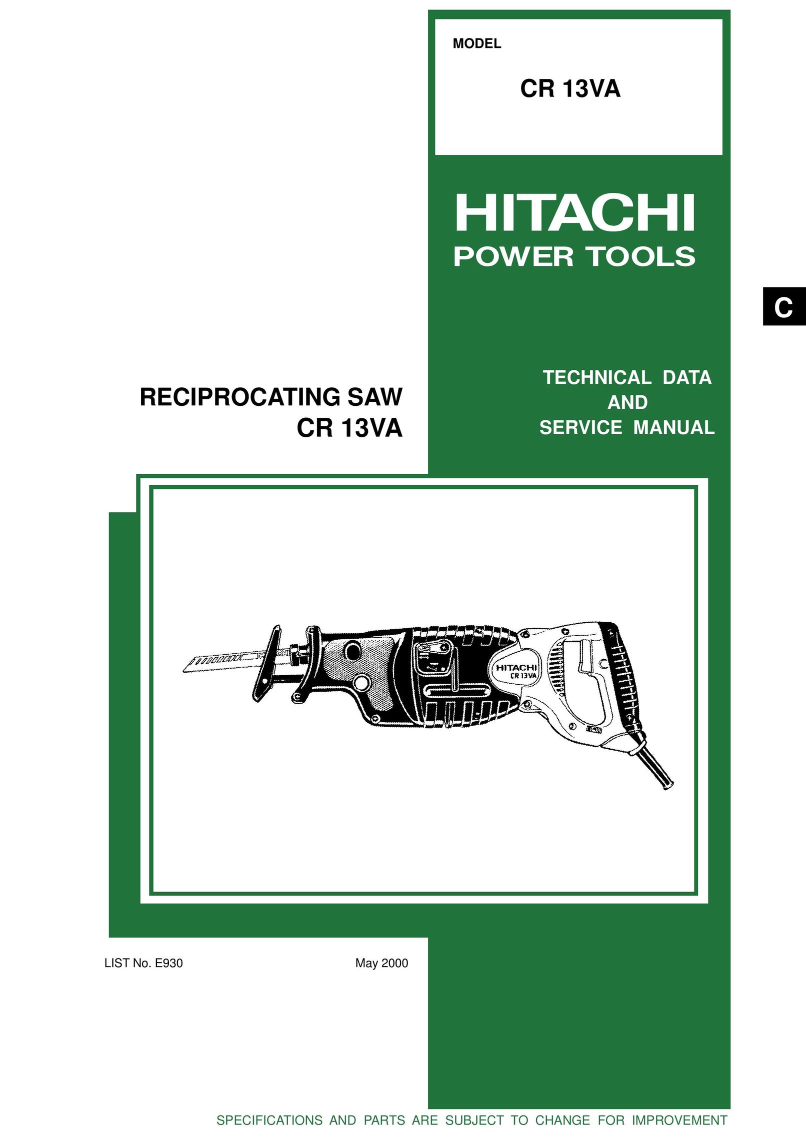 Hitachi CR 13VA Range User Manual