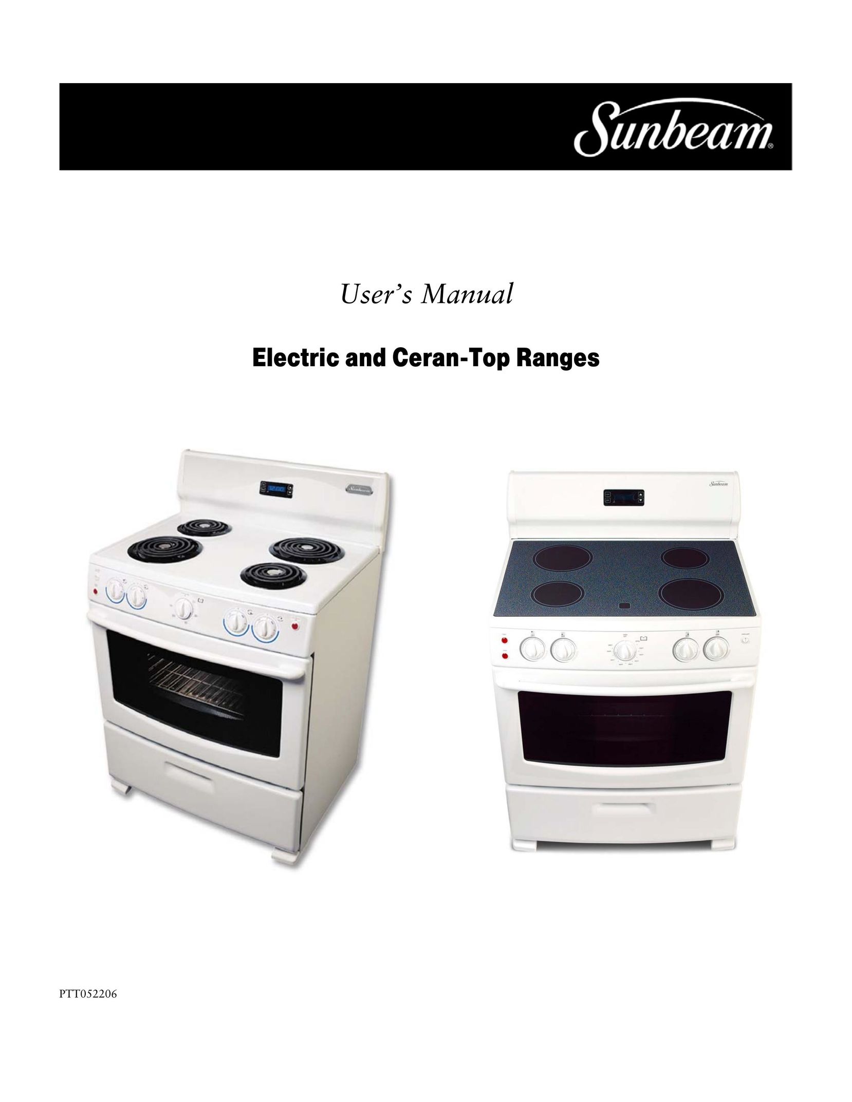 Jarden consumer Solutions Electric and Ceran-Top Ranges Range User Manual