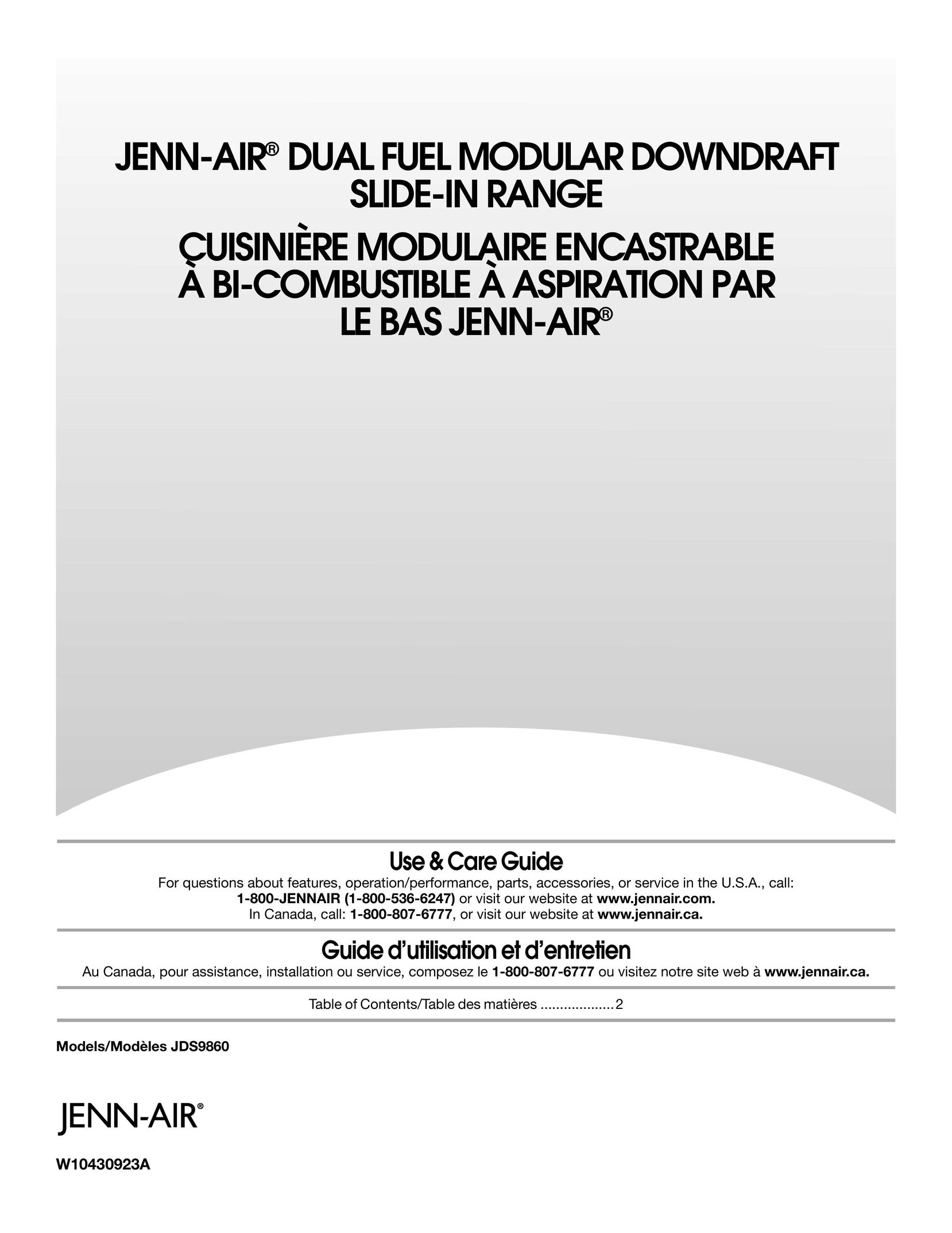 Jenn-Air JD59860 Range User Manual