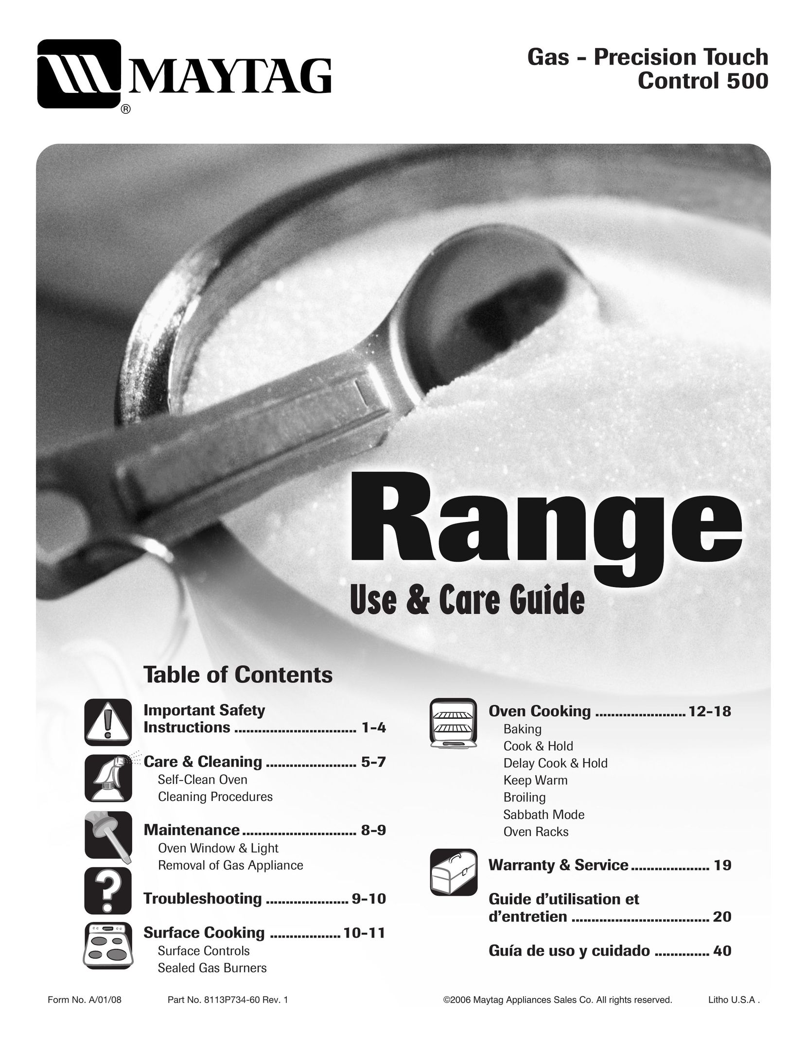 Magic Chef MGR5765QDW Range User Manual