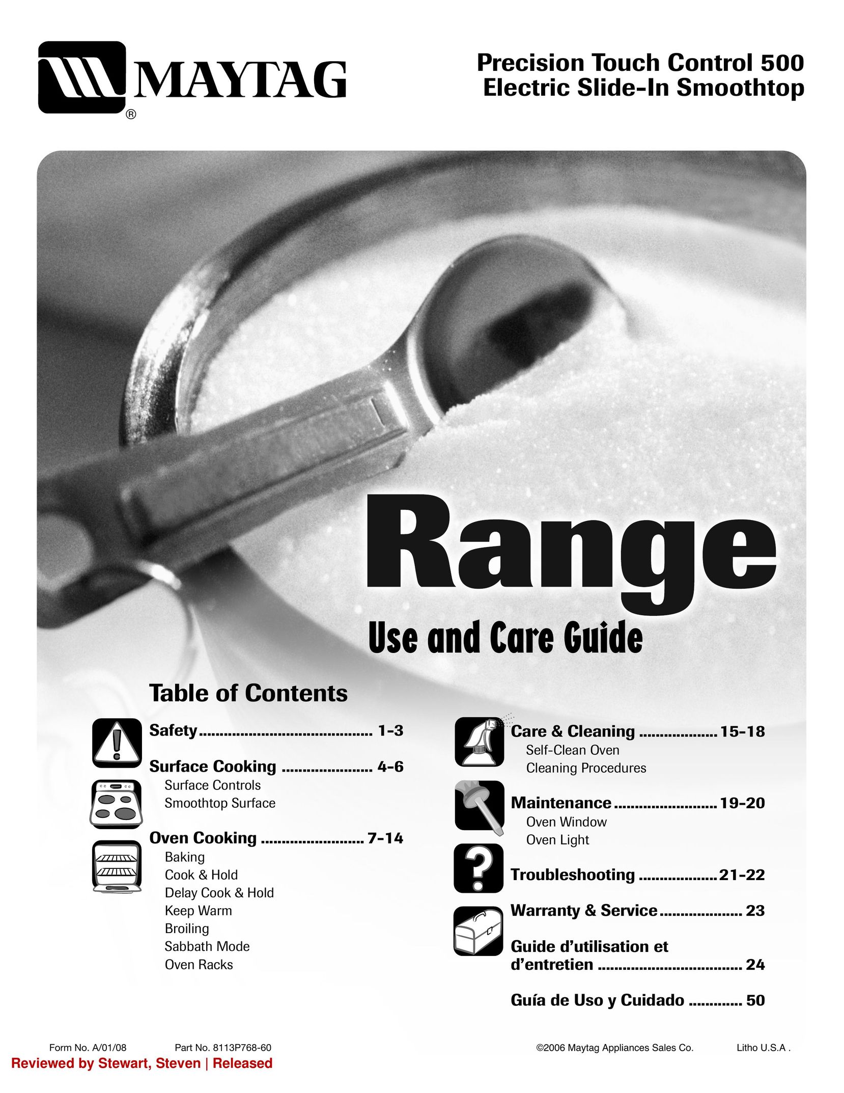 Maytag 8113P768-60 Range User Manual