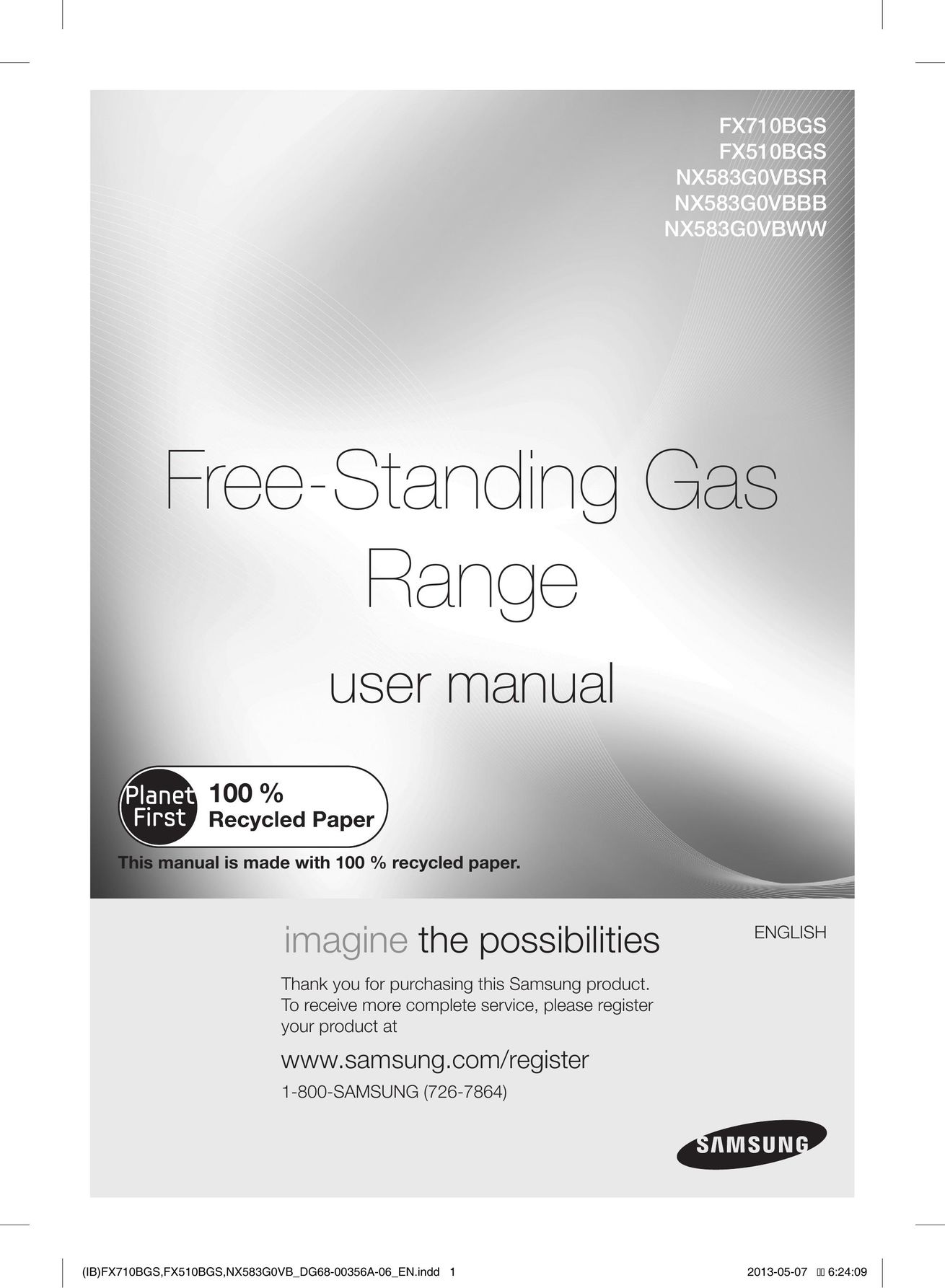 Samsung FX710BGS Range User Manual