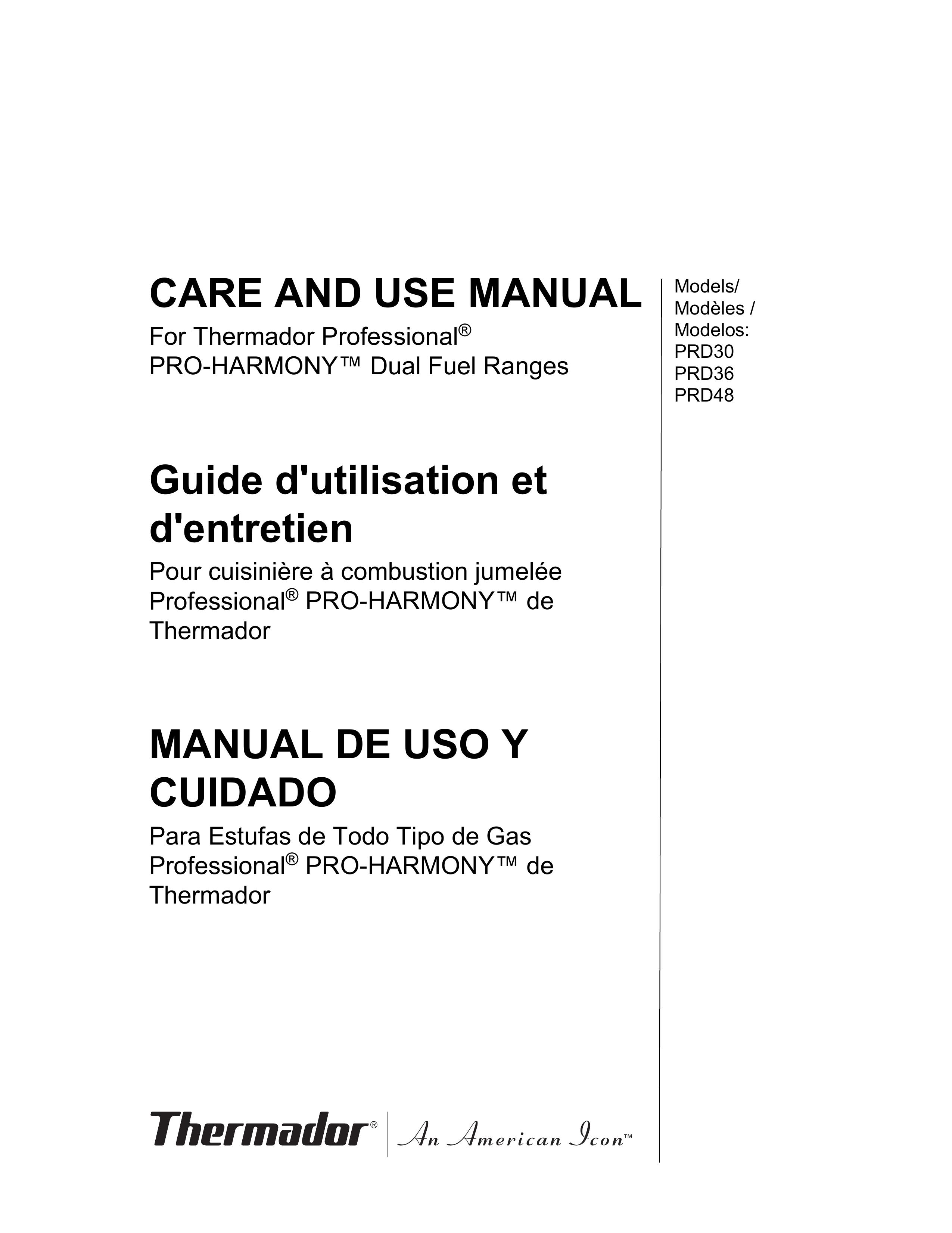 Thermador PRD30 Range User Manual