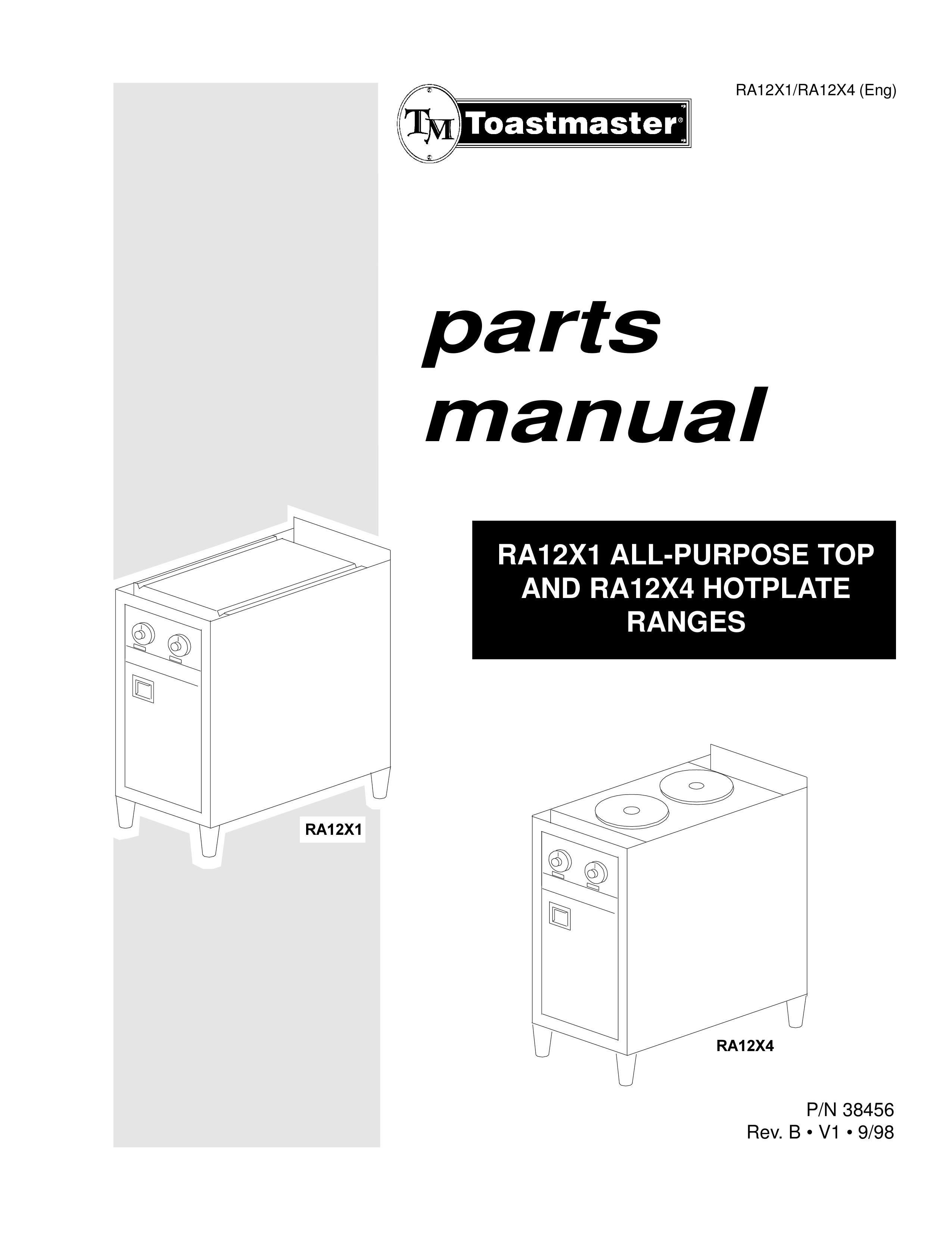 Toastmaster RA12X4 Range User Manual