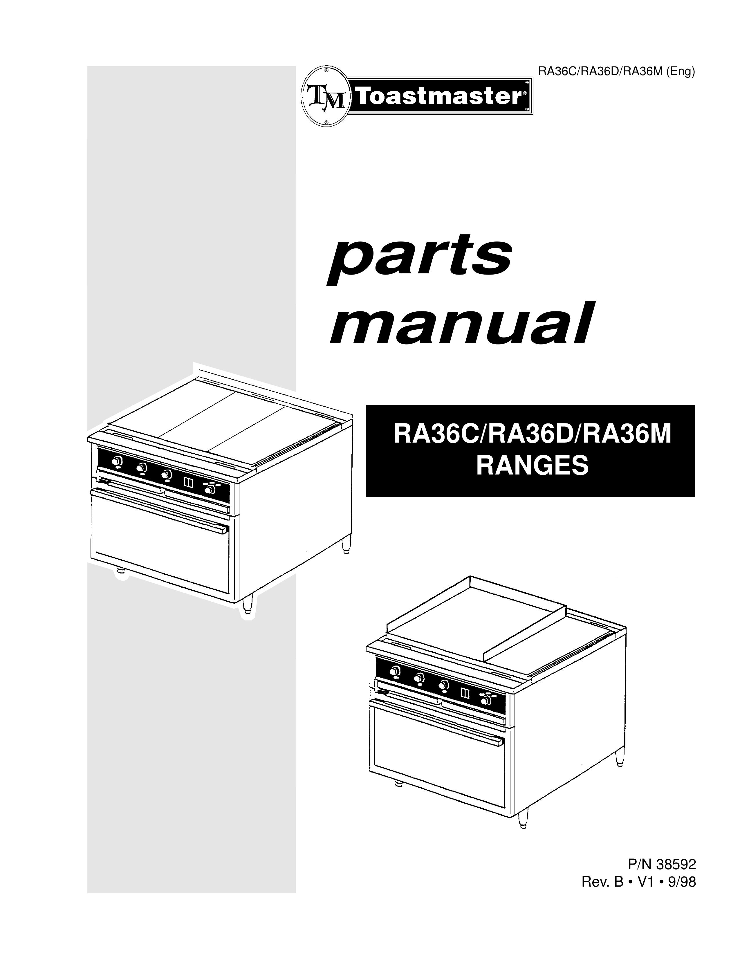 Toastmaster RA36D Range User Manual