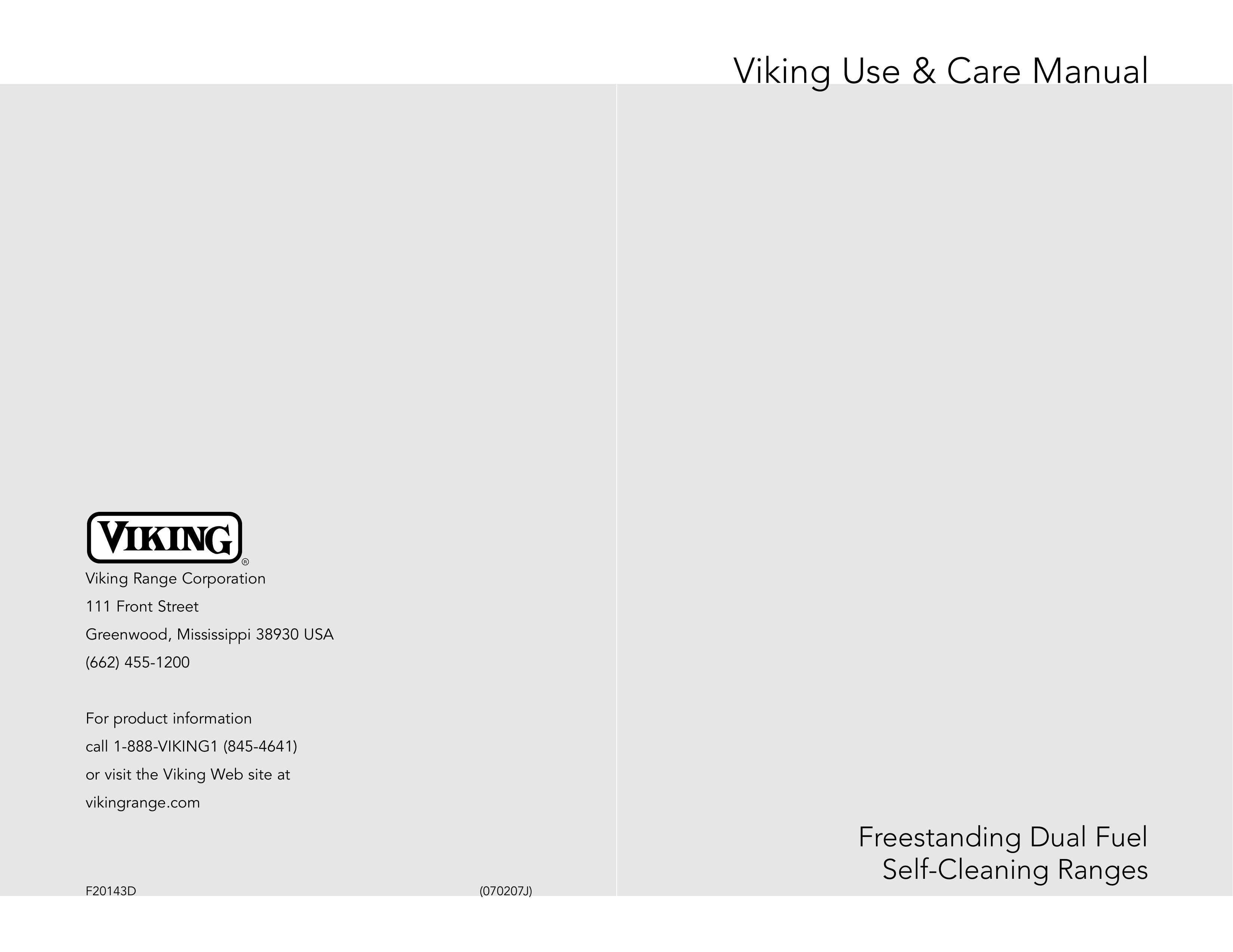 Viking F20143D Range User Manual