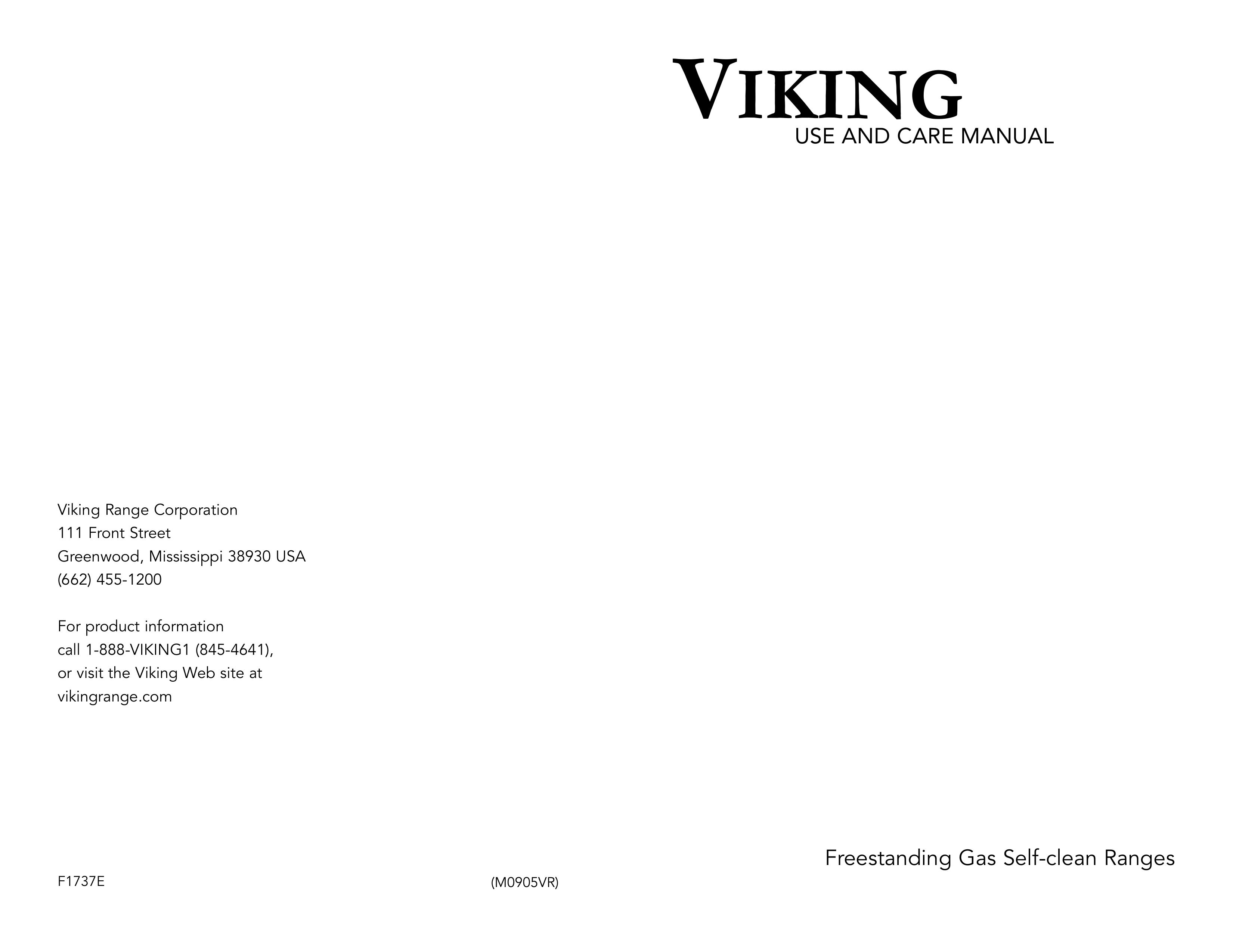 Viking M0905VR Range User Manual