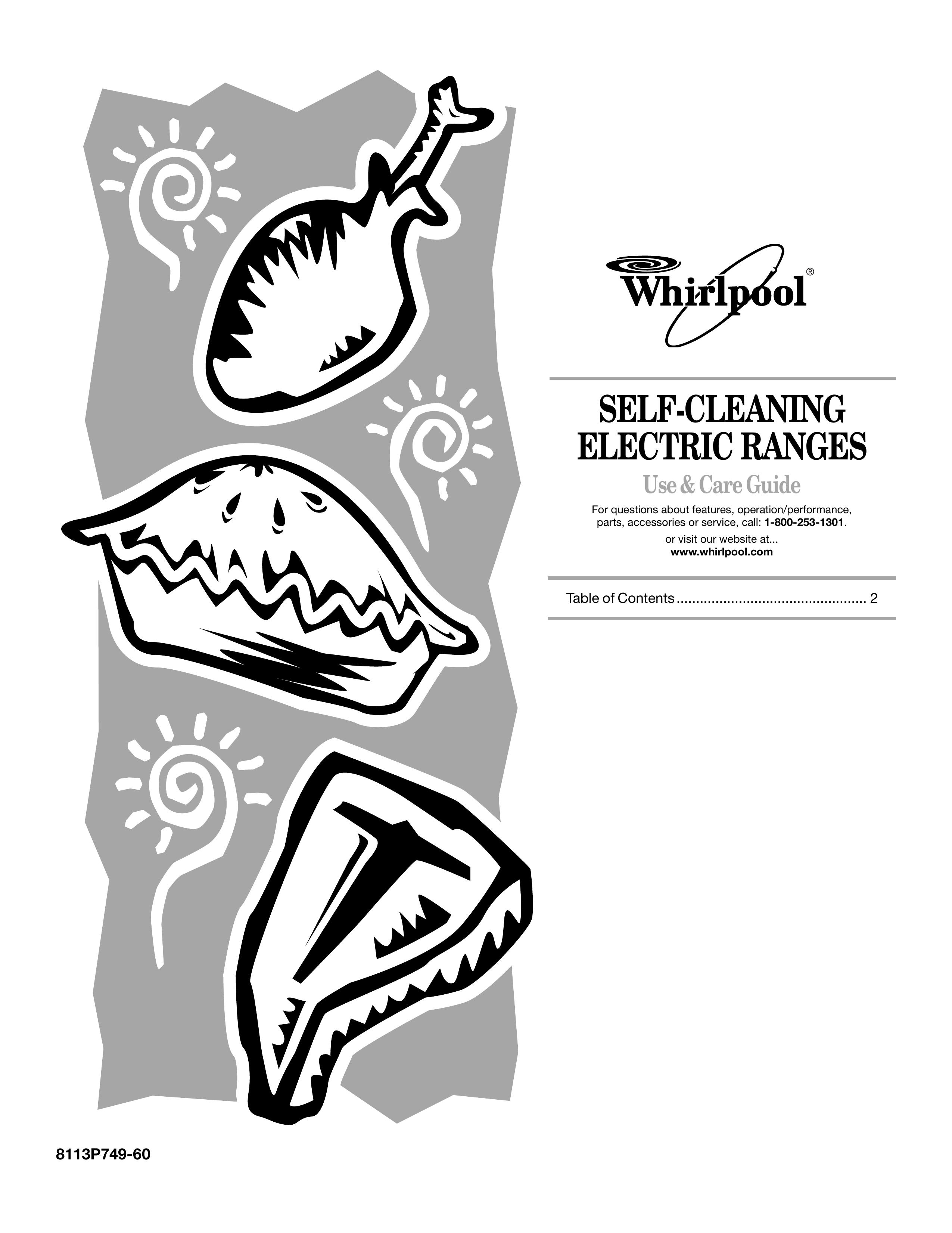 Whirlpool 8113P749-60 Range User Manual