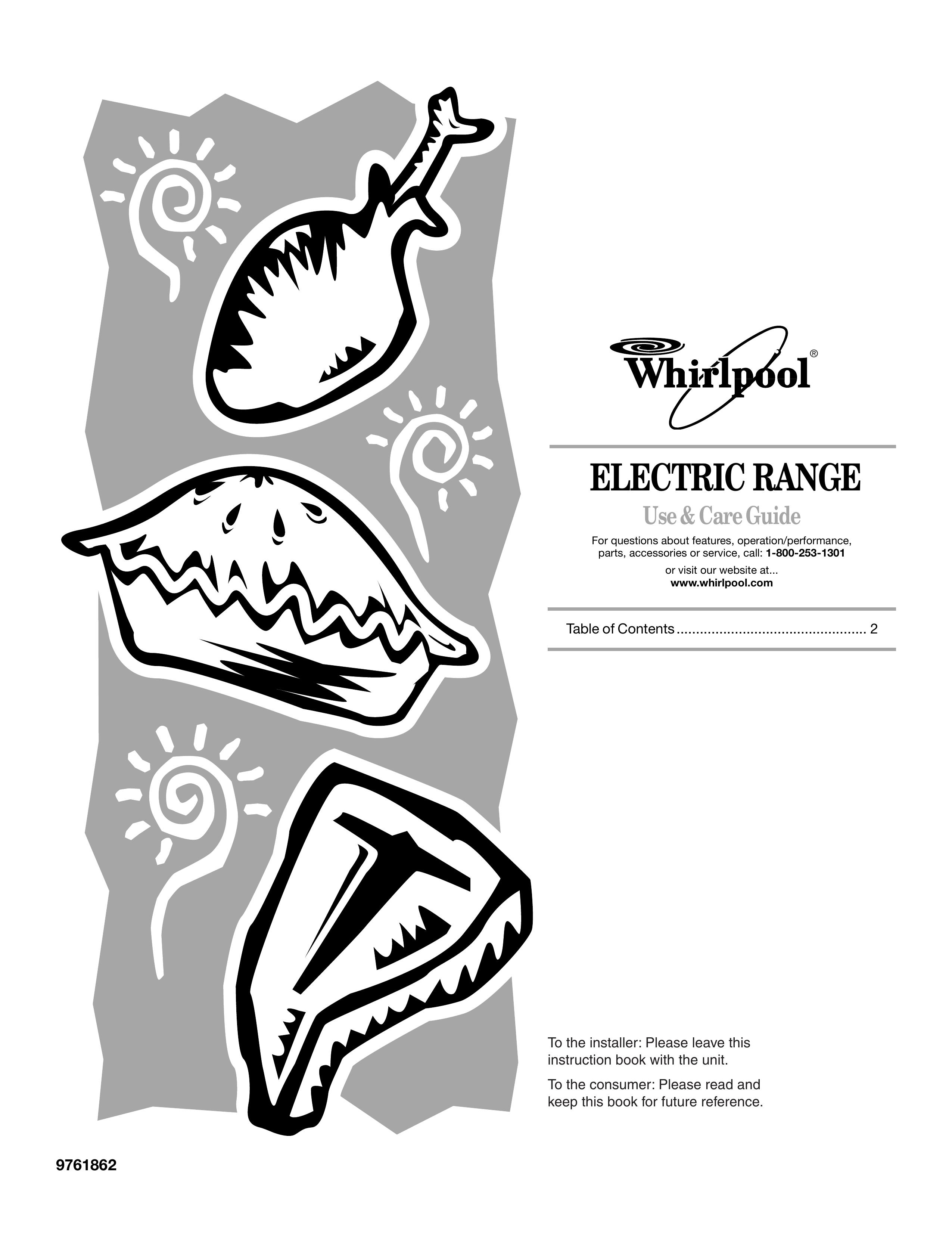 Whirlpool 9761862 Range User Manual