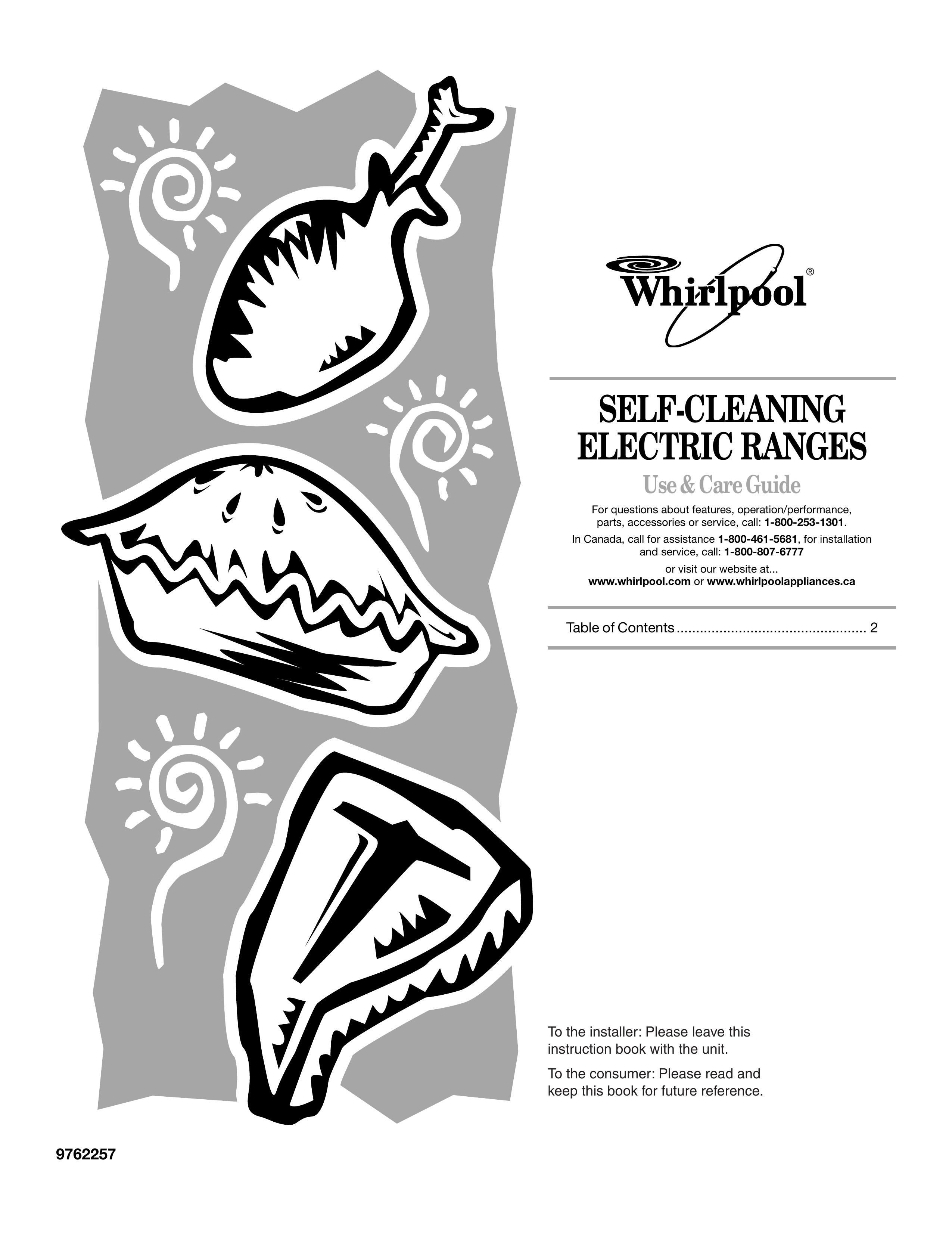 Whirlpool 9762257 Range User Manual