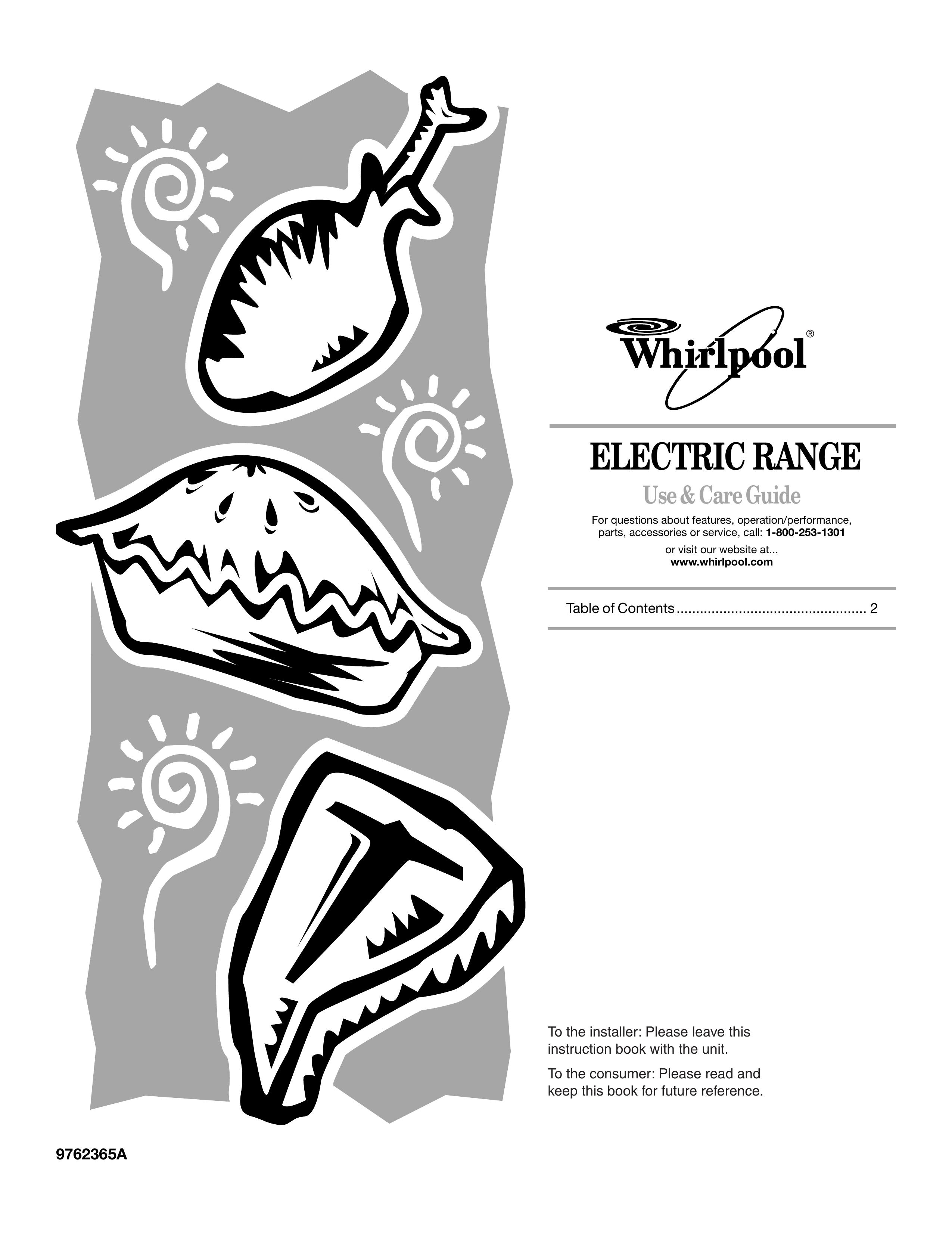 Whirlpool 9762365 Range User Manual