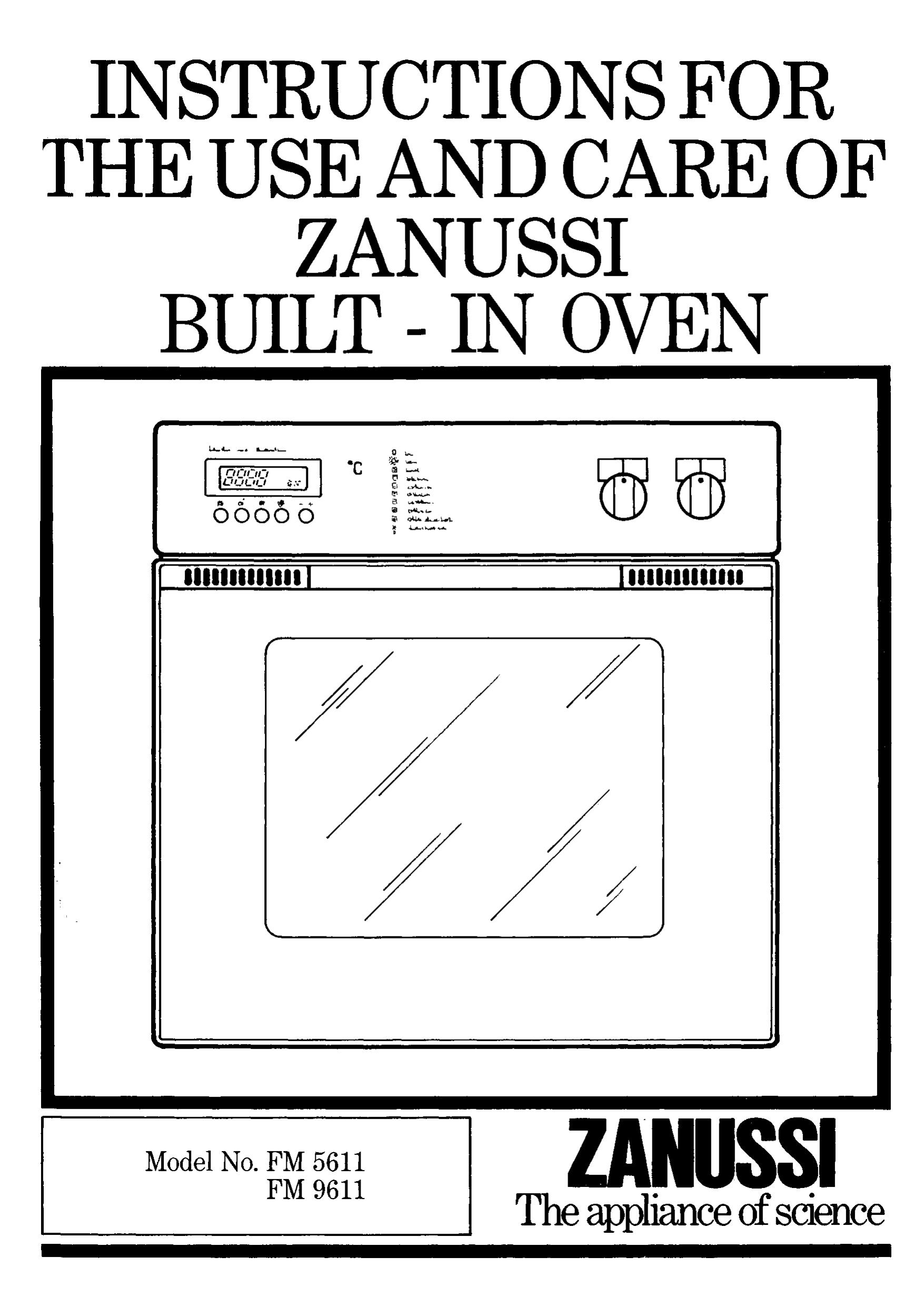Zanussi fm 9611 Range User Manual
