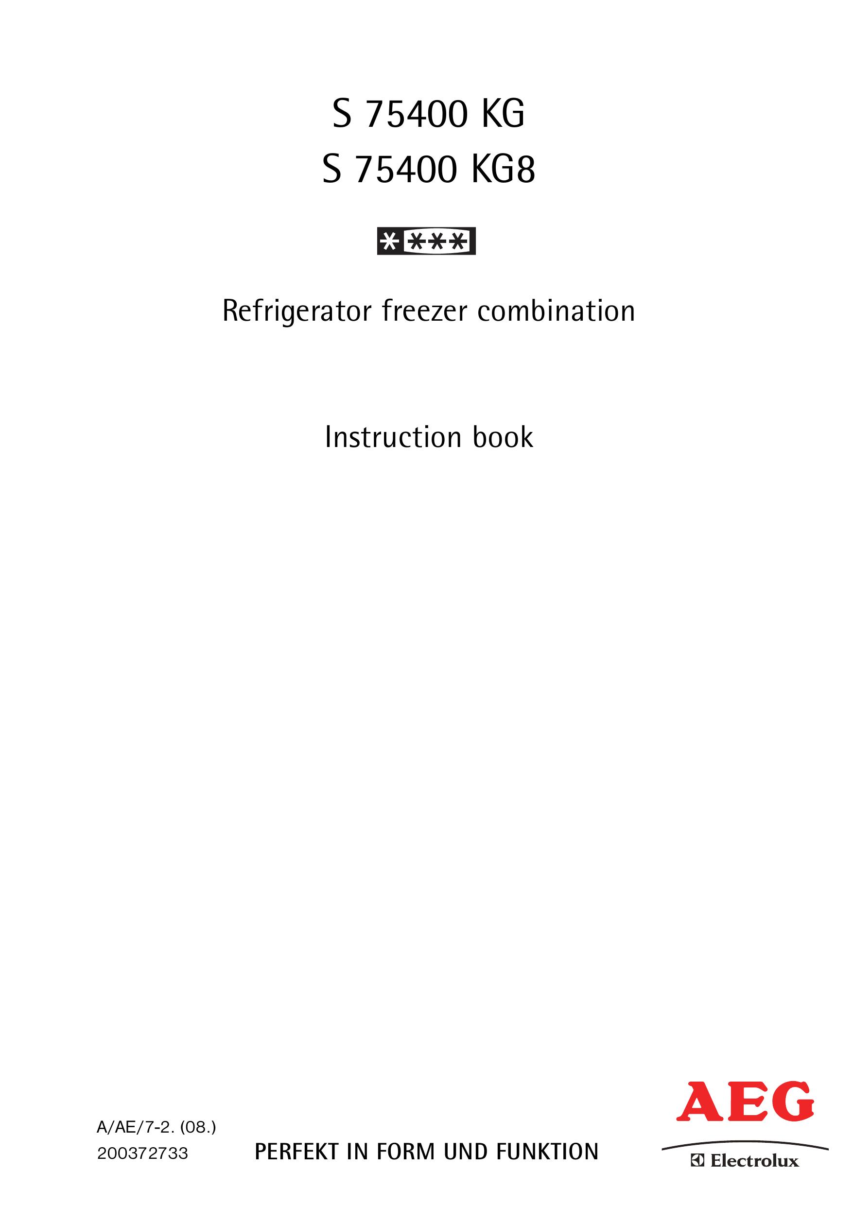 AEG 200372733 Refrigerator User Manual