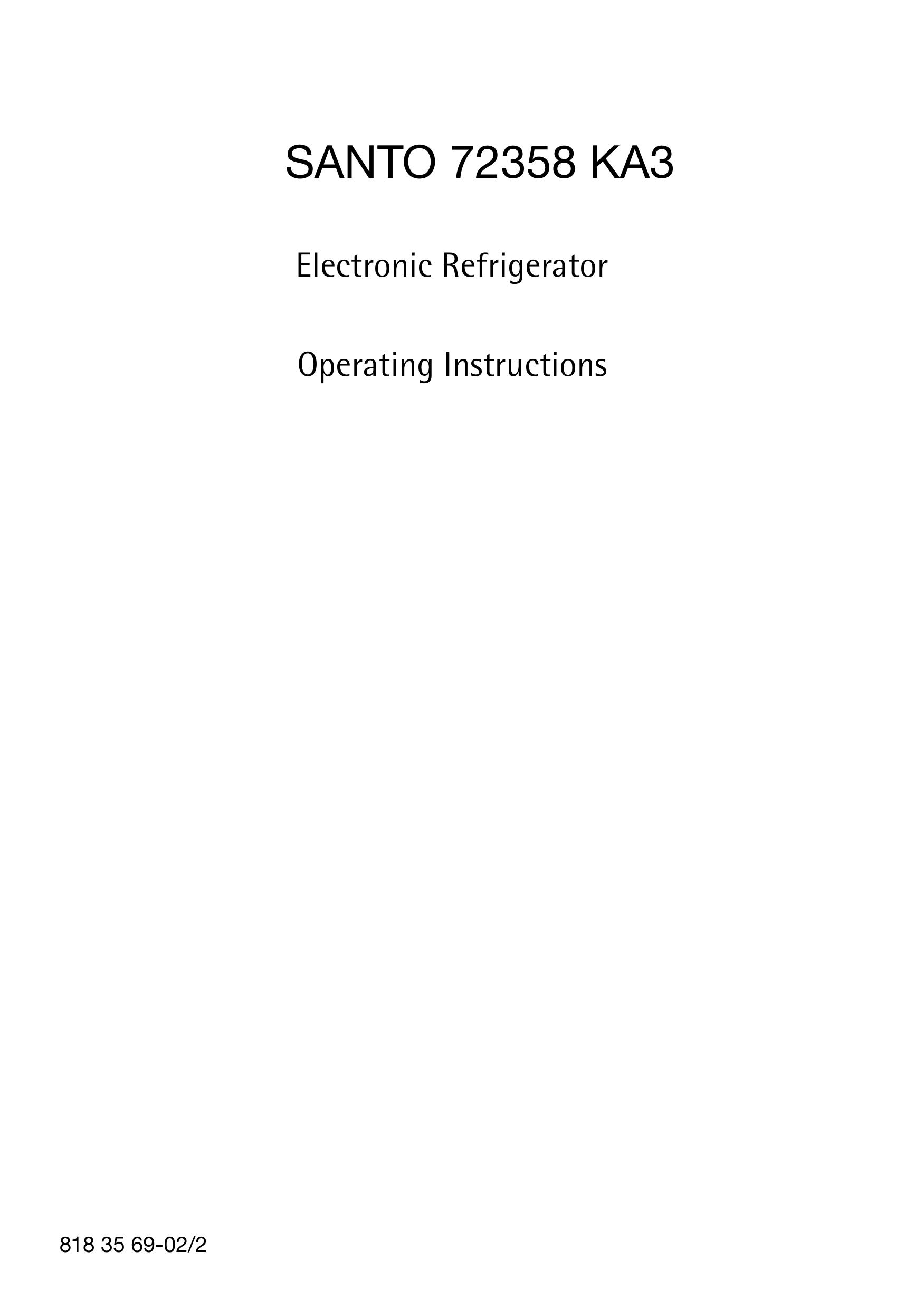 AEG 72358-KA3 Refrigerator User Manual